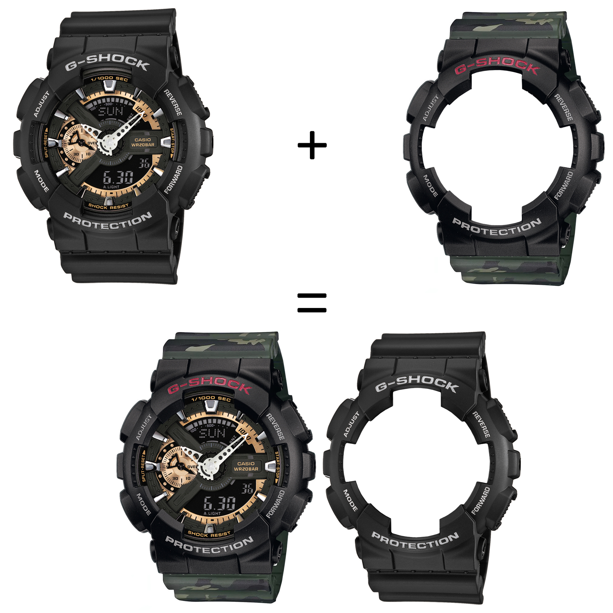Casio SET GA-110RG-1AER + BEZEL 10378531 + PASEK 10561429 zegarek - miniatura 2