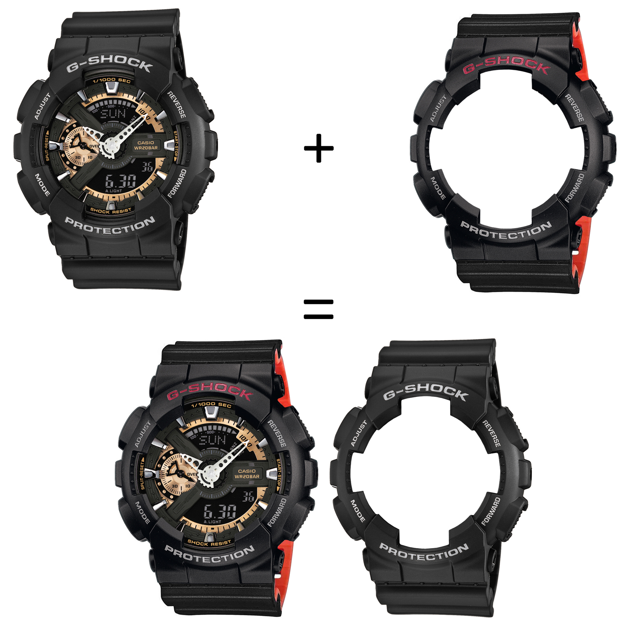 Casio SET GA-110RG-1AER + BEZEL 10378531 + PASEK 10577142 zegarek - miniatura 2