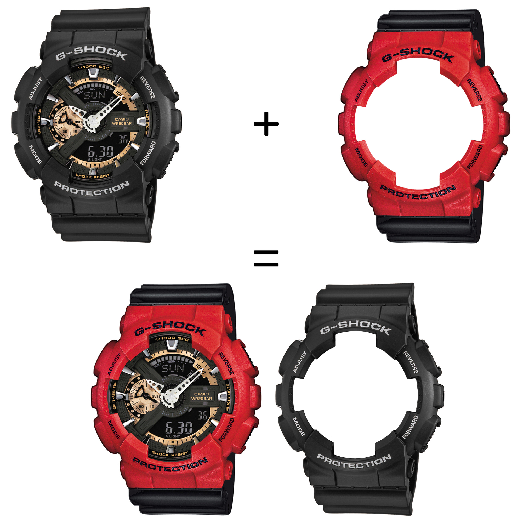 Casio SET GA-110RG-1AER + BEZEL 10395289 + PASEK 10347688 zegarek - miniatura 2