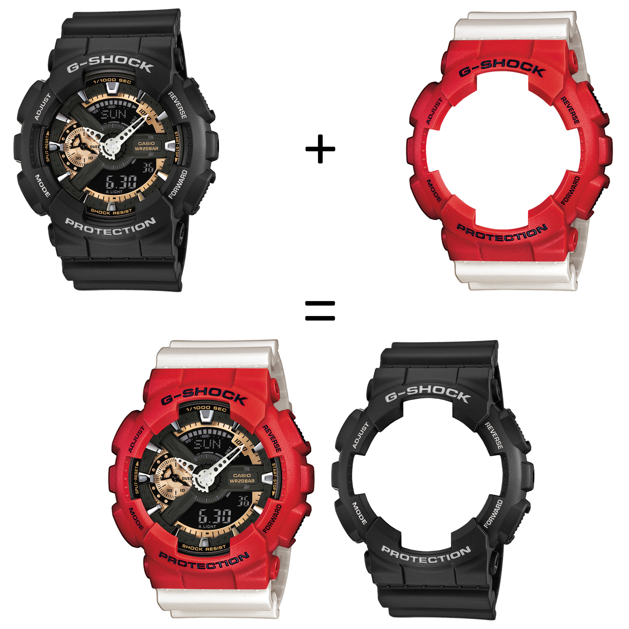 Casio SET GA-110RG-1AER + BEZEL 10395289 + PASEK 10395227 zegarek - miniatura 2