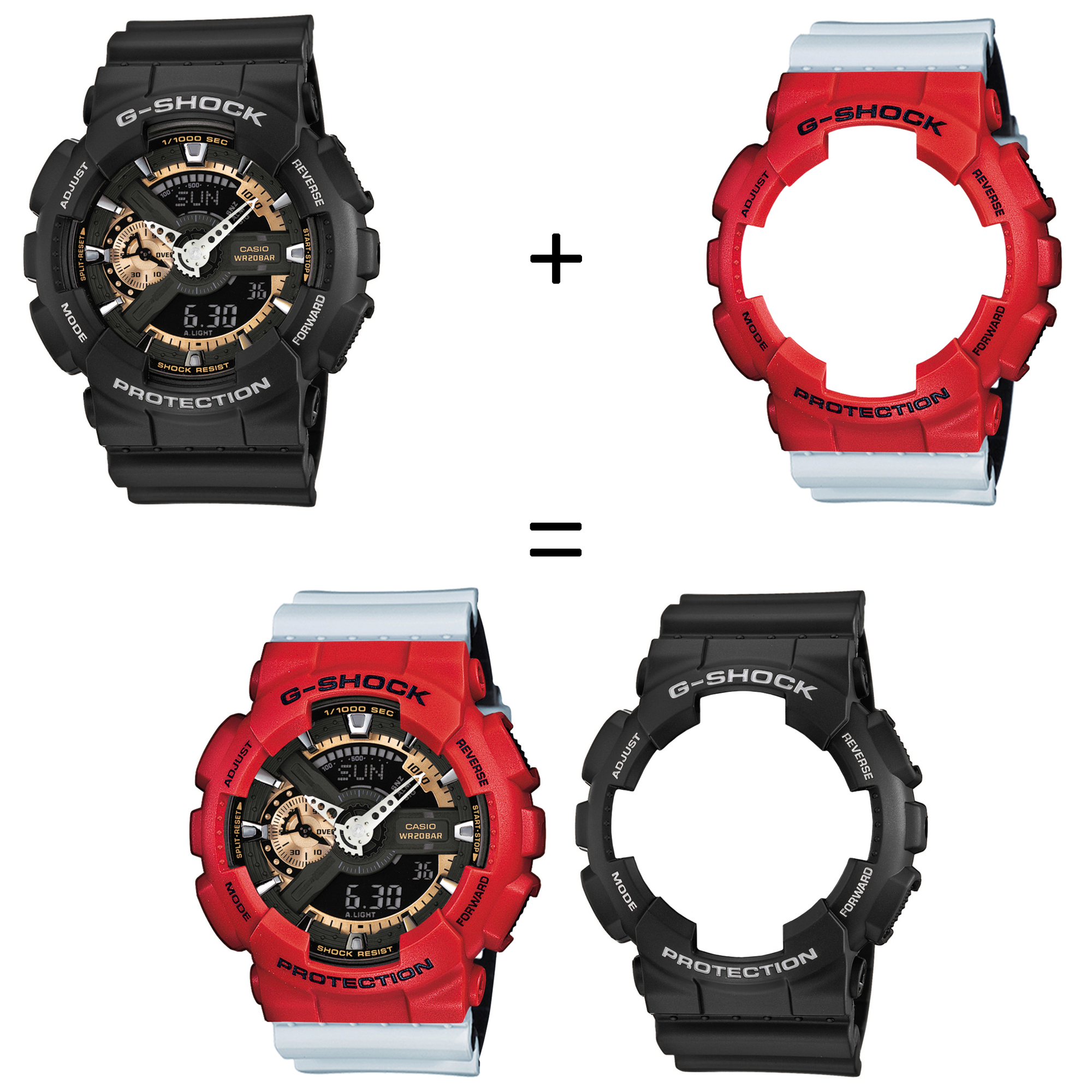 Casio SET GA-110RG-1AER + BEZEL 10395289 + PASEK 10527469 zegarek - miniatura 2
