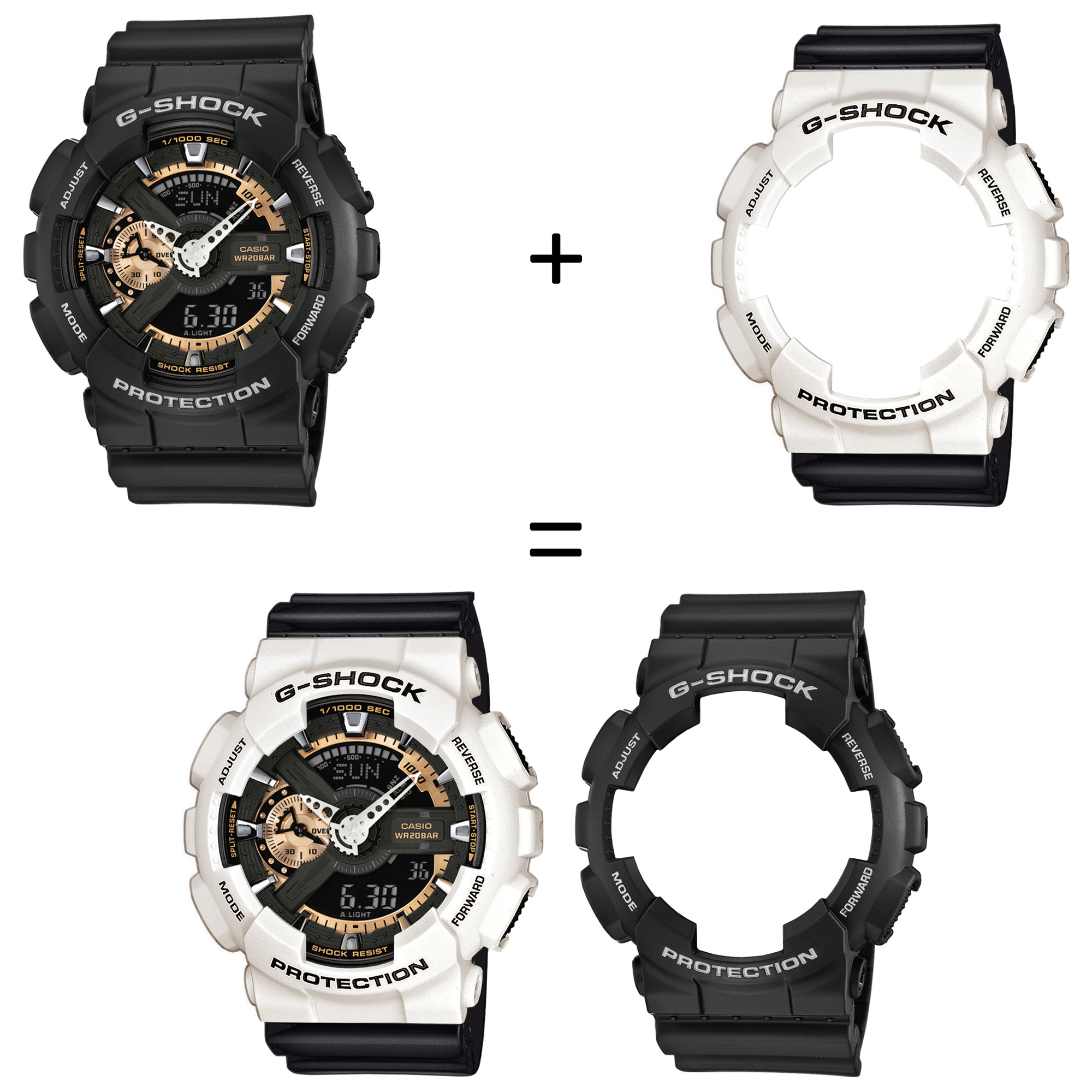 Casio SET GA-110RG-1AER + BEZEL 10395292 + PASEK 10347688 zegarek - miniatura 2