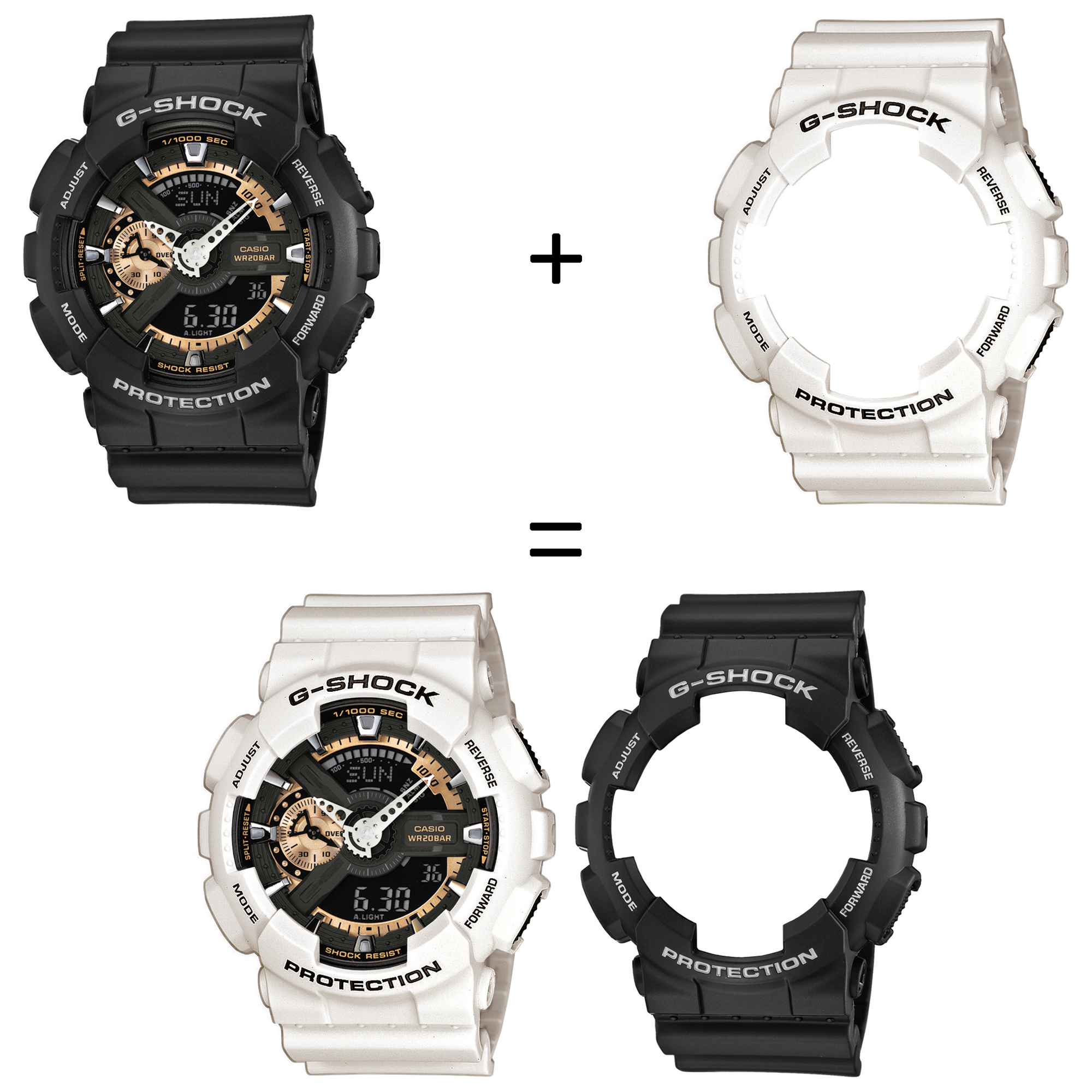 Casio SET GA-110RG-1AER + BEZEL 10395292 + PASEK 10395227 zegarek - miniatura 2