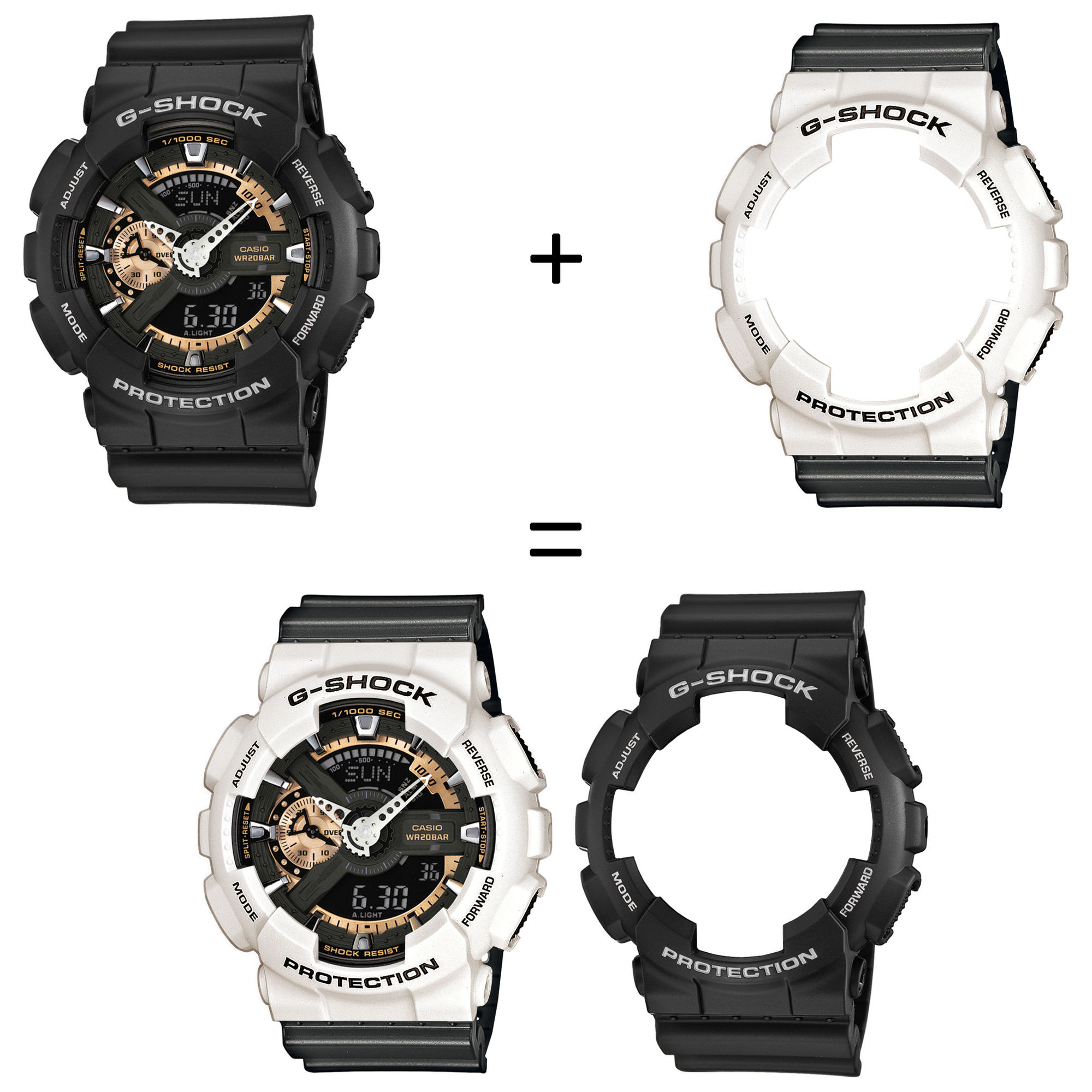 Casio SET GA-110RG-1AER + BEZEL 10395292 + PASEK 10467764 zegarek - miniatura 2
