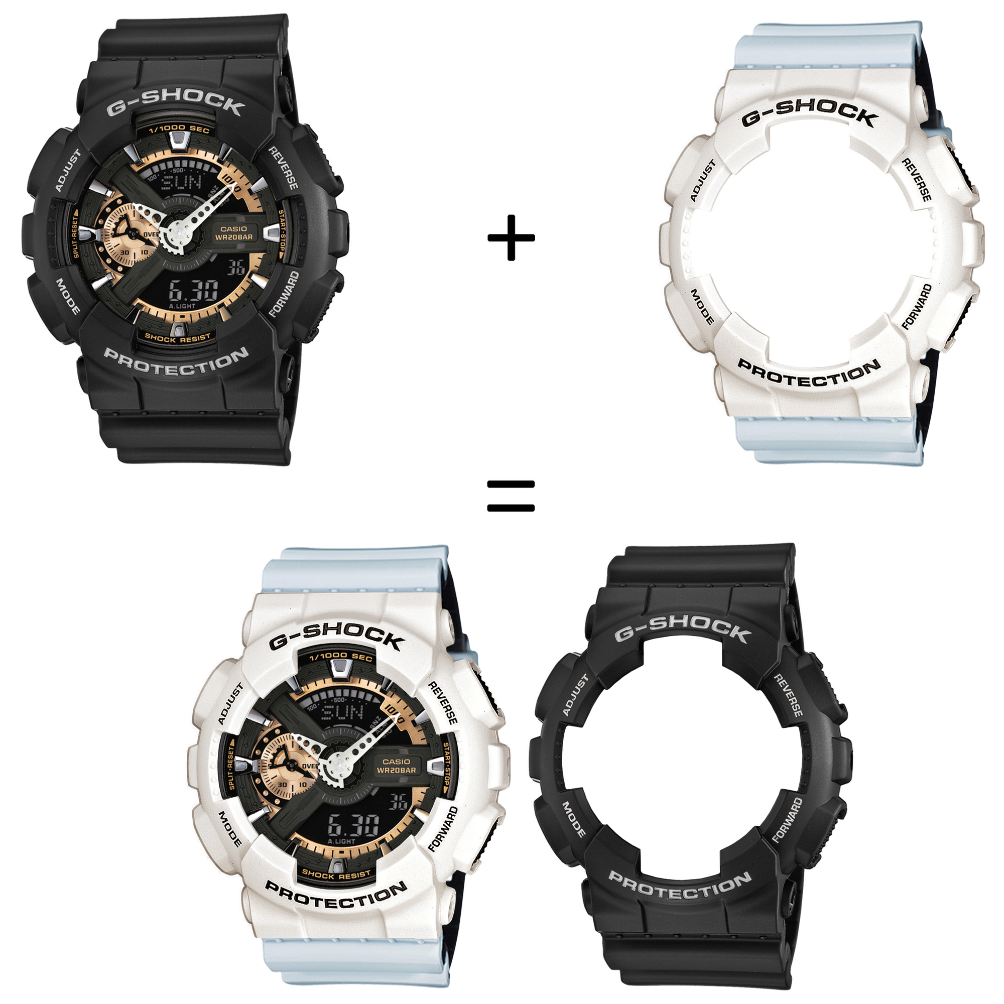 Casio SET GA-110RG-1AER + BEZEL 10395292 + PASEK 10527469 zegarek - miniatura 2