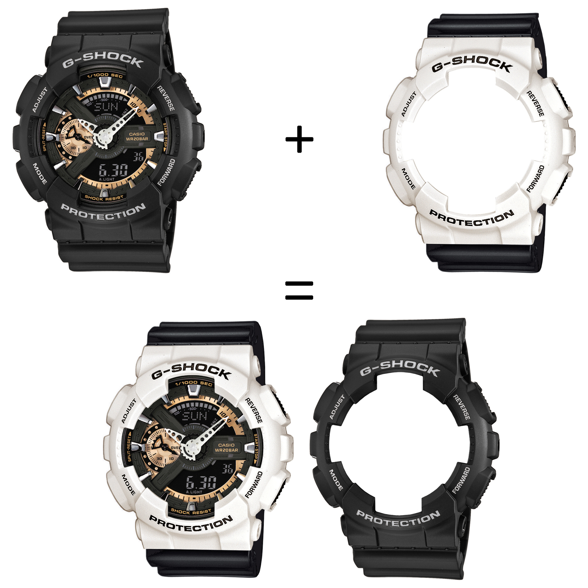Casio SET GA-110RG-1AER + BEZEL 10395292 + PASEK 10536683 zegarek - miniatura 2