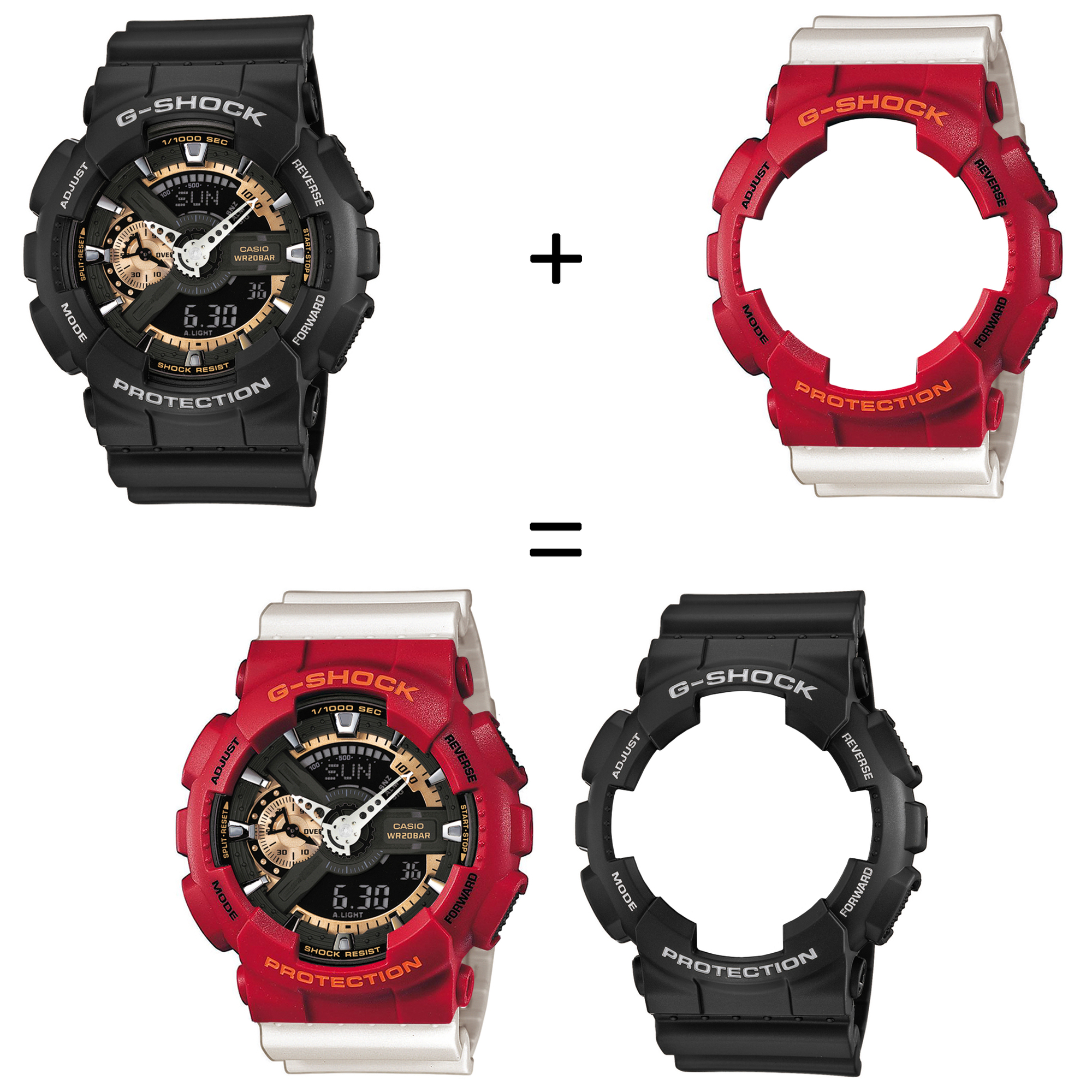 Casio SET GA-110RG-1AER + BEZEL 10441433 + PASEK 10395227 zegarek - miniatura 2