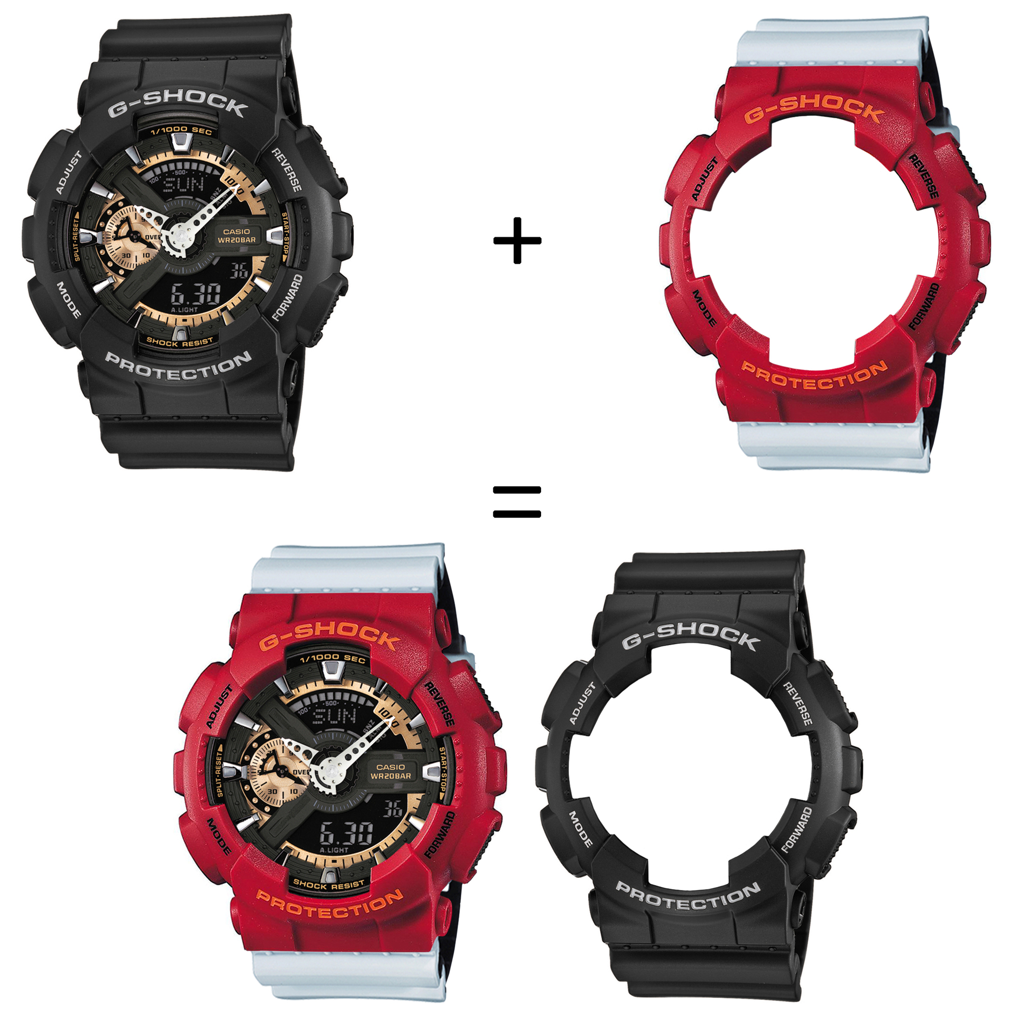 Casio SET GA-110RG-1AER + BEZEL 10441433 + PASEK 10527469 zegarek - miniatura 2