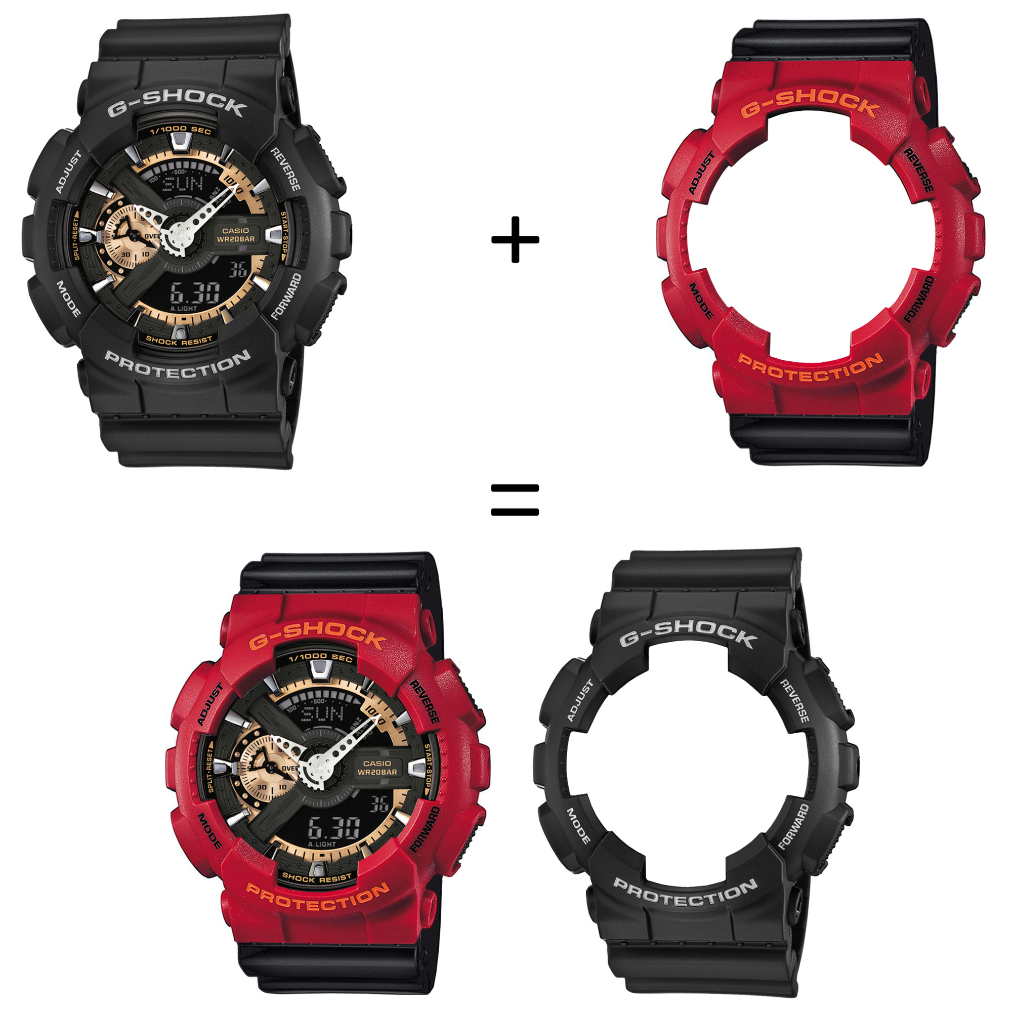 Casio SET GA-110RG-1AER + BEZEL 10441433 + PASEK 10536683 zegarek - miniatura 2