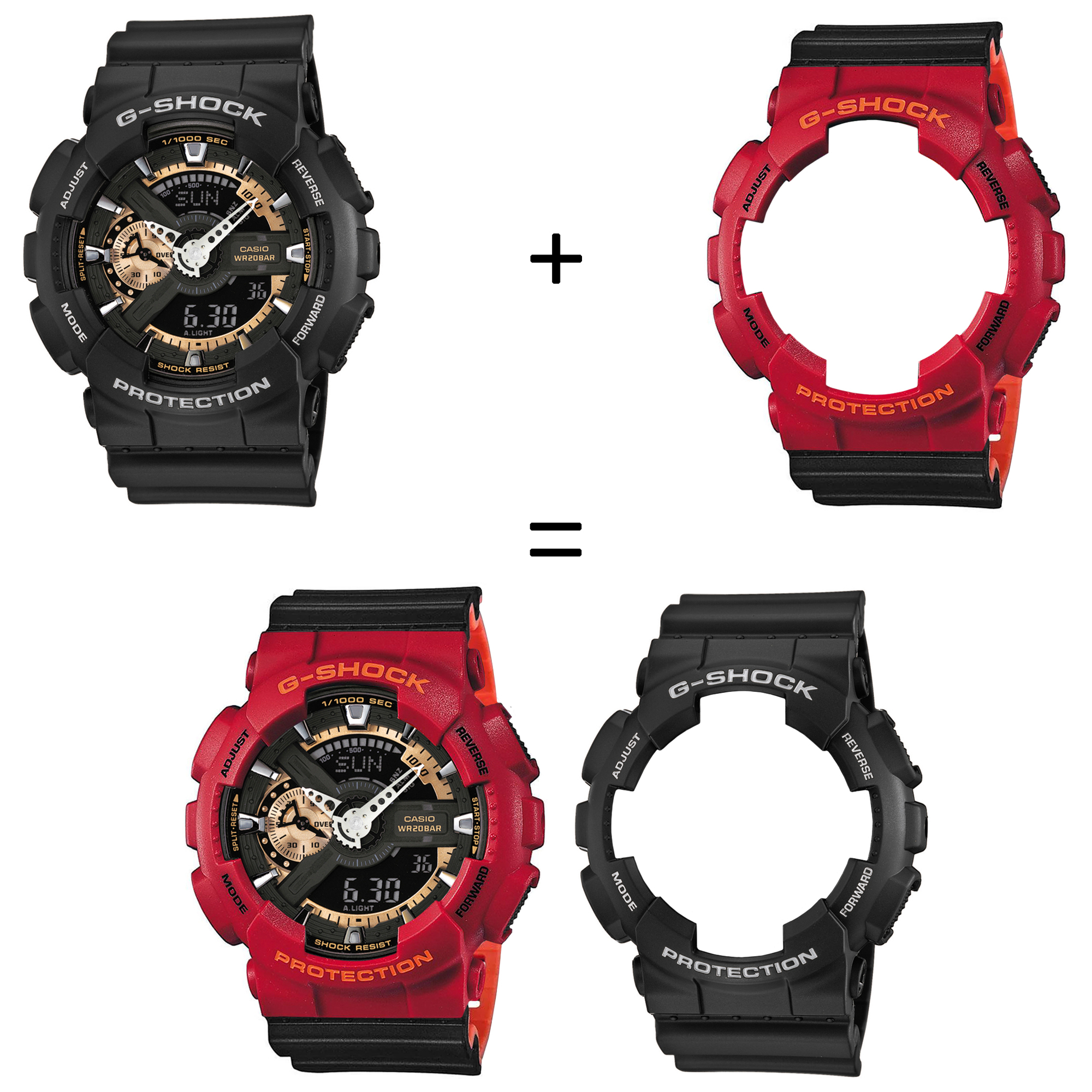 Casio SET GA-110RG-1AER + BEZEL 10441433 + PASEK 10577142 zegarek - miniatura 2