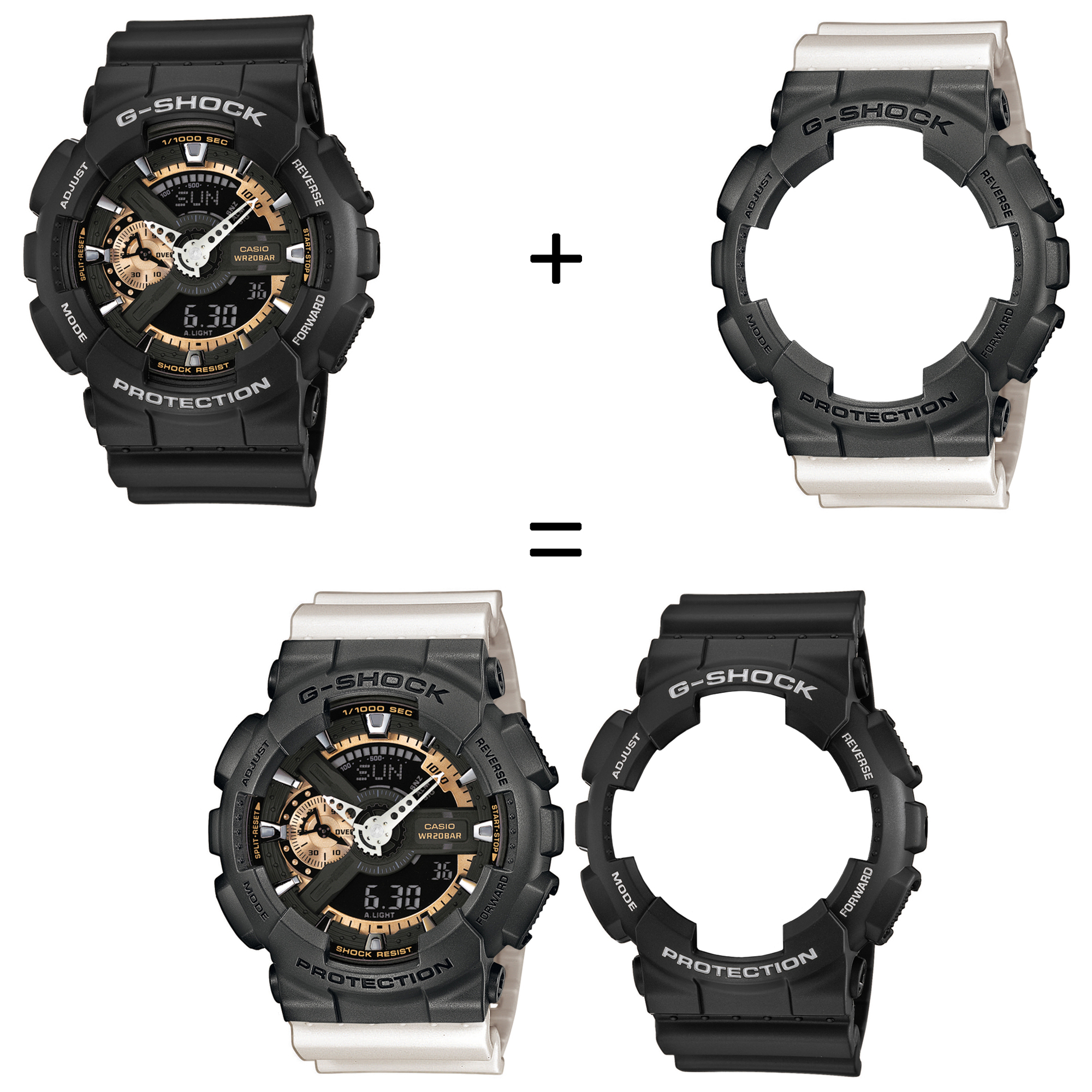 Casio SET GA-110RG-1AER + BEZEL 10467795 + PASEK 10395227 zegarek - miniatura 2
