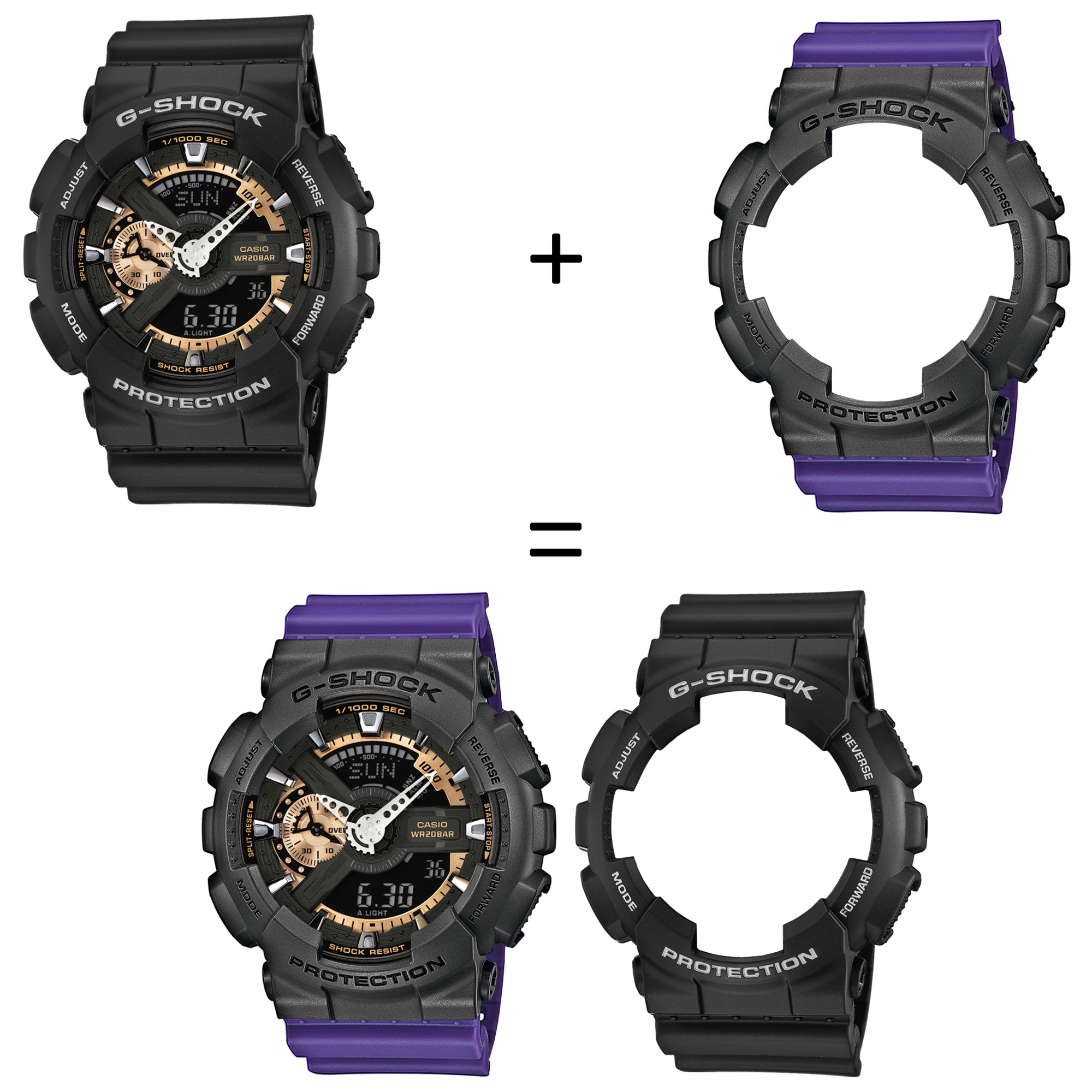 Casio SET GA-110RG-1AER + BEZEL 10467795 + PASEK 10498156 zegarek - miniatura 2