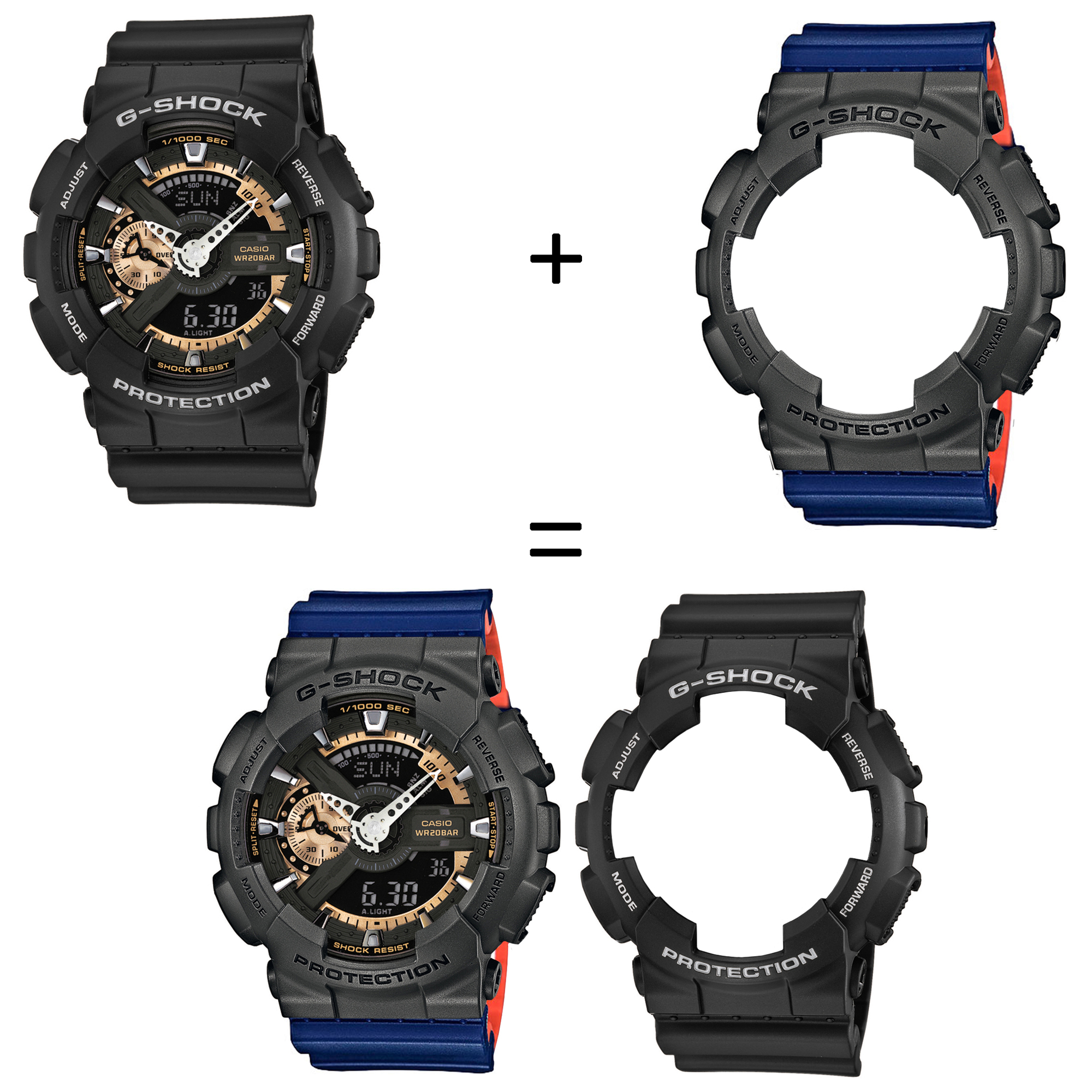 Casio SET GA-110RG-1AER + BEZEL 10467795 + PASEK 10527467 zegarek - miniatura 2