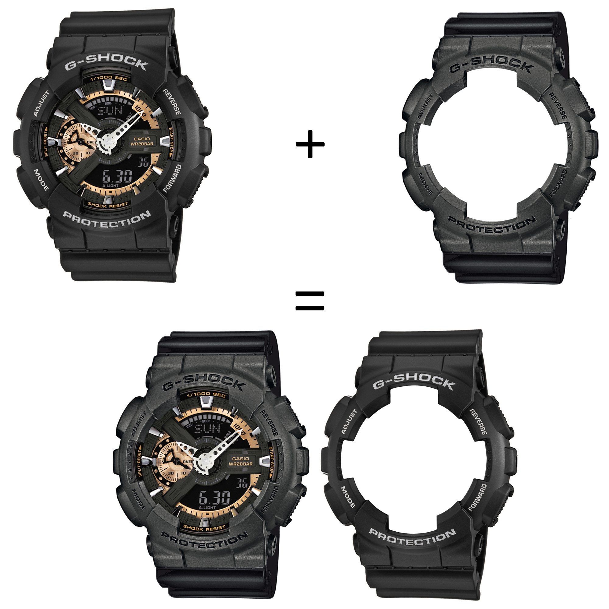 Casio SET GA-110RG-1AER + BEZEL 10467795 + PASEK 10536683 zegarek - miniatura 2