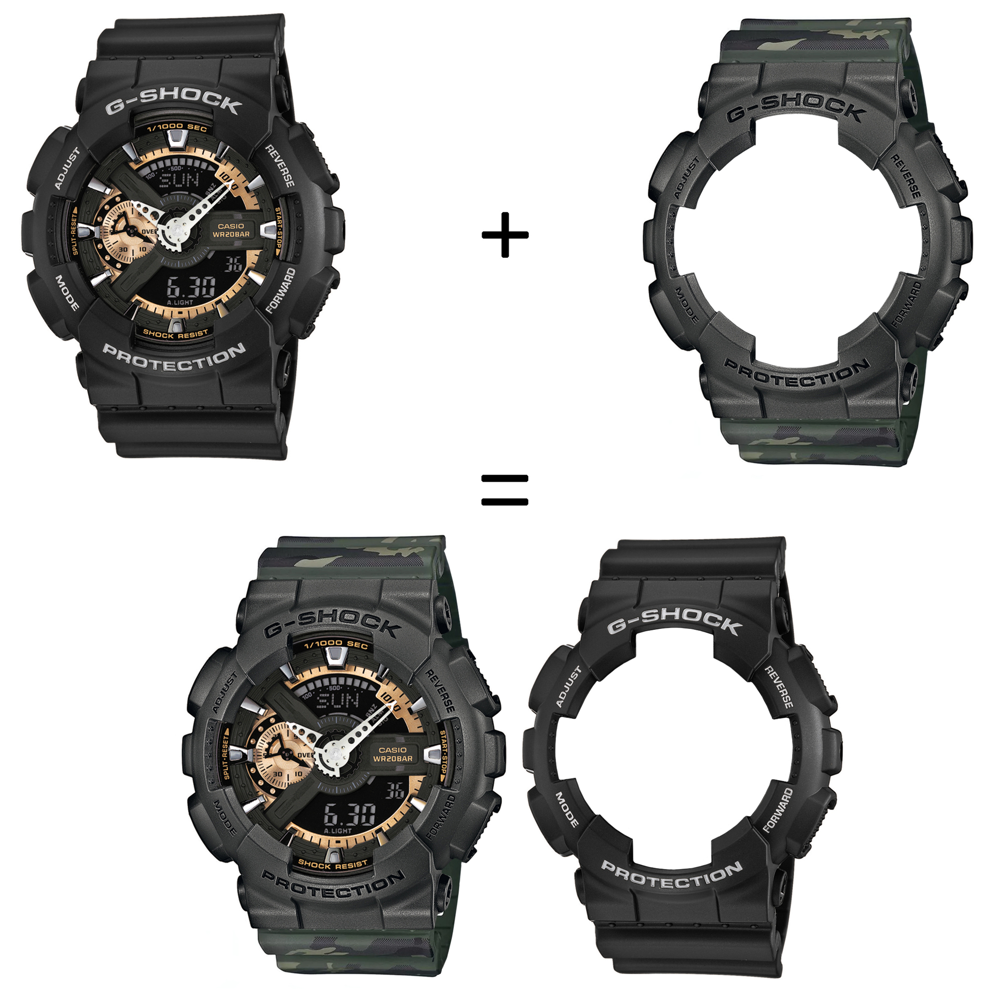 Casio SET GA-110RG-1AER + BEZEL 10467795 + PASEK 10561429 zegarek - miniatura 2