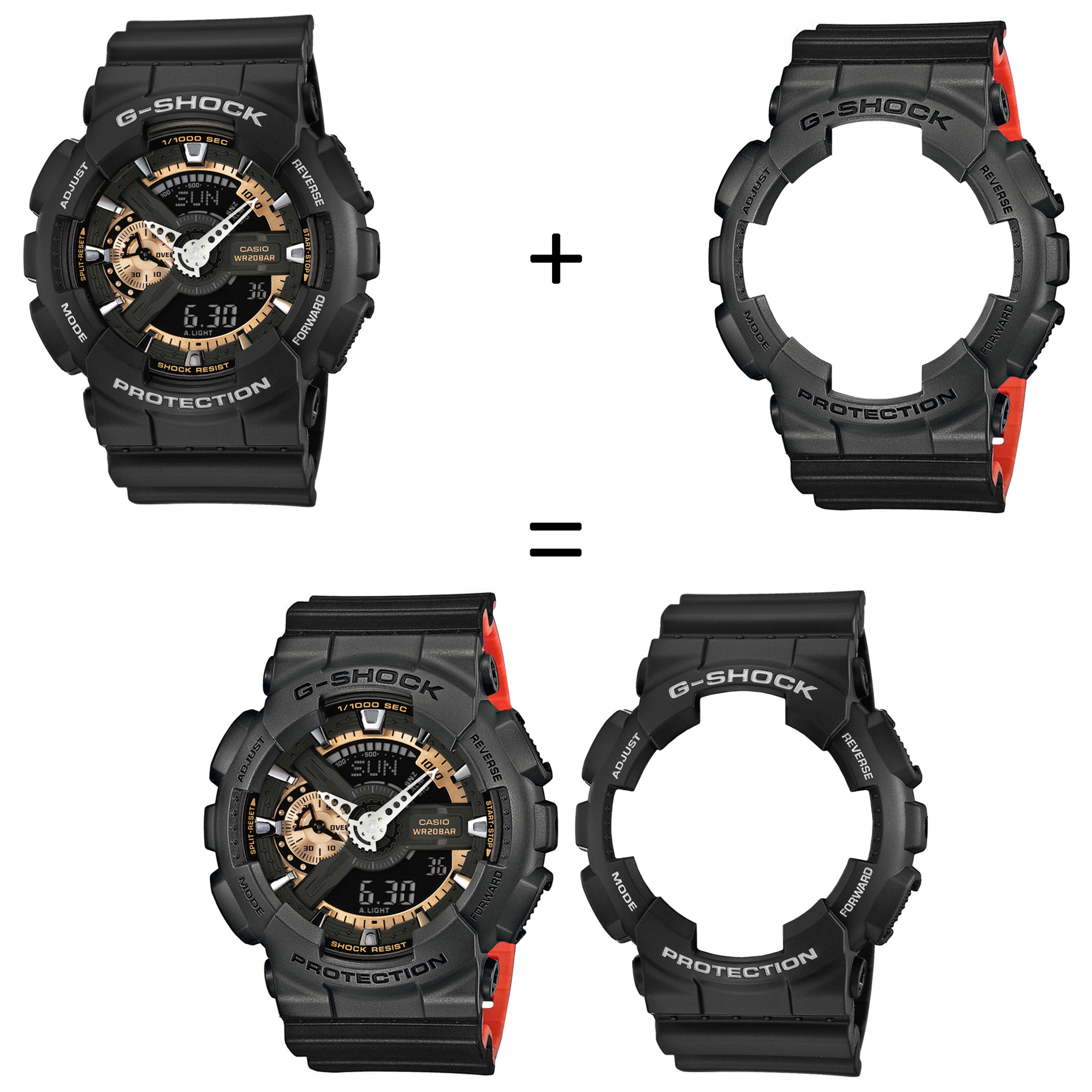 Casio SET GA-110RG-1AER + BEZEL 10467795 + PASEK 10577142 zegarek - miniatura 2