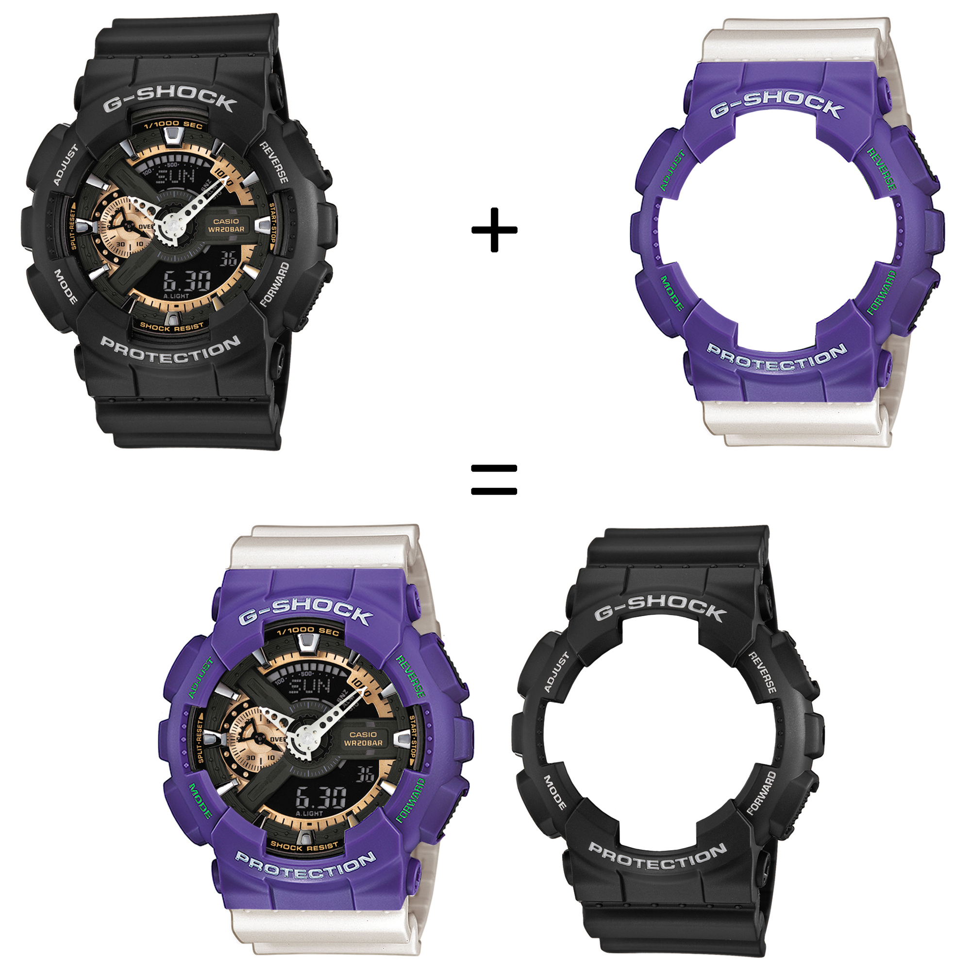 Casio SET GA-110RG-1AER + BEZEL 10498250 + PASEK 10395227 zegarek - miniatura 2