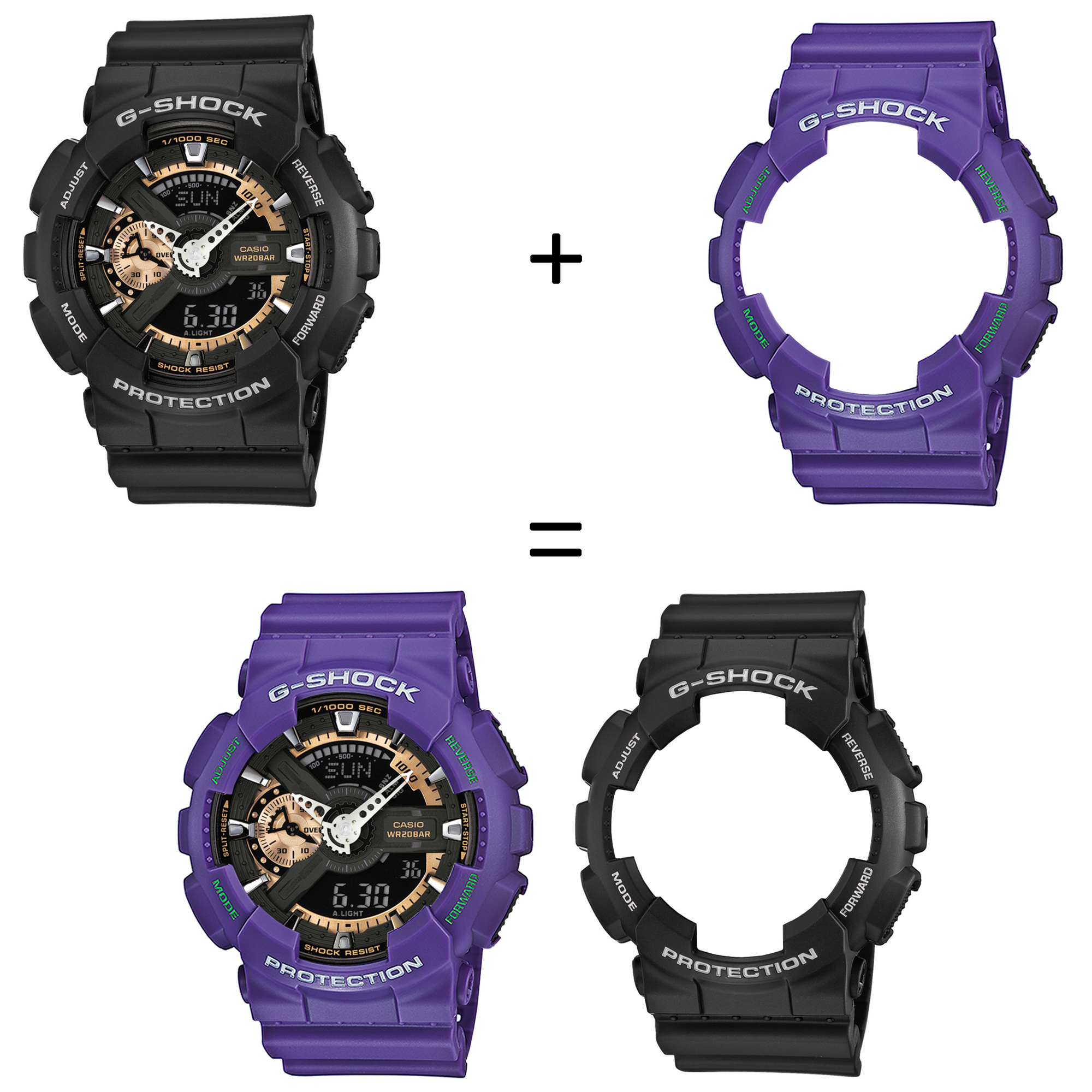 Casio SET GA-110RG-1AER + BEZEL 10498250 + PASEK 10498156 zegarek - miniatura 2