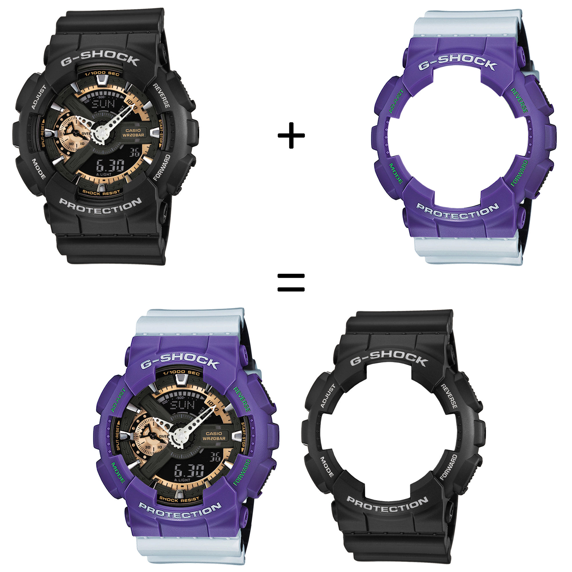 Casio SET GA-110RG-1AER + BEZEL 10498250 + PASEK 10527469 zegarek - miniatura 2