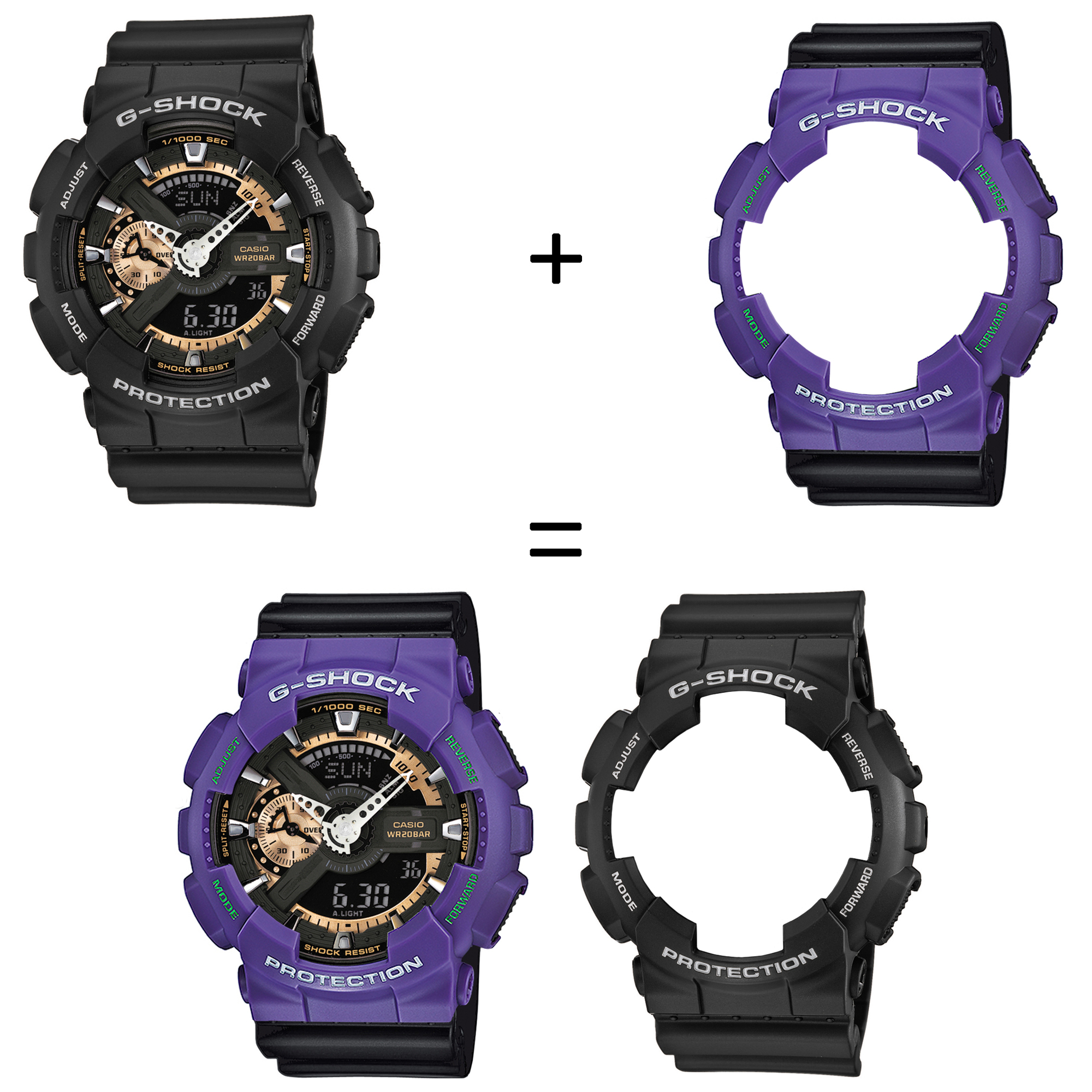 Casio SET GA-110RG-1AER + BEZEL 10498250 + PASEK 10536683 zegarek - miniatura 2