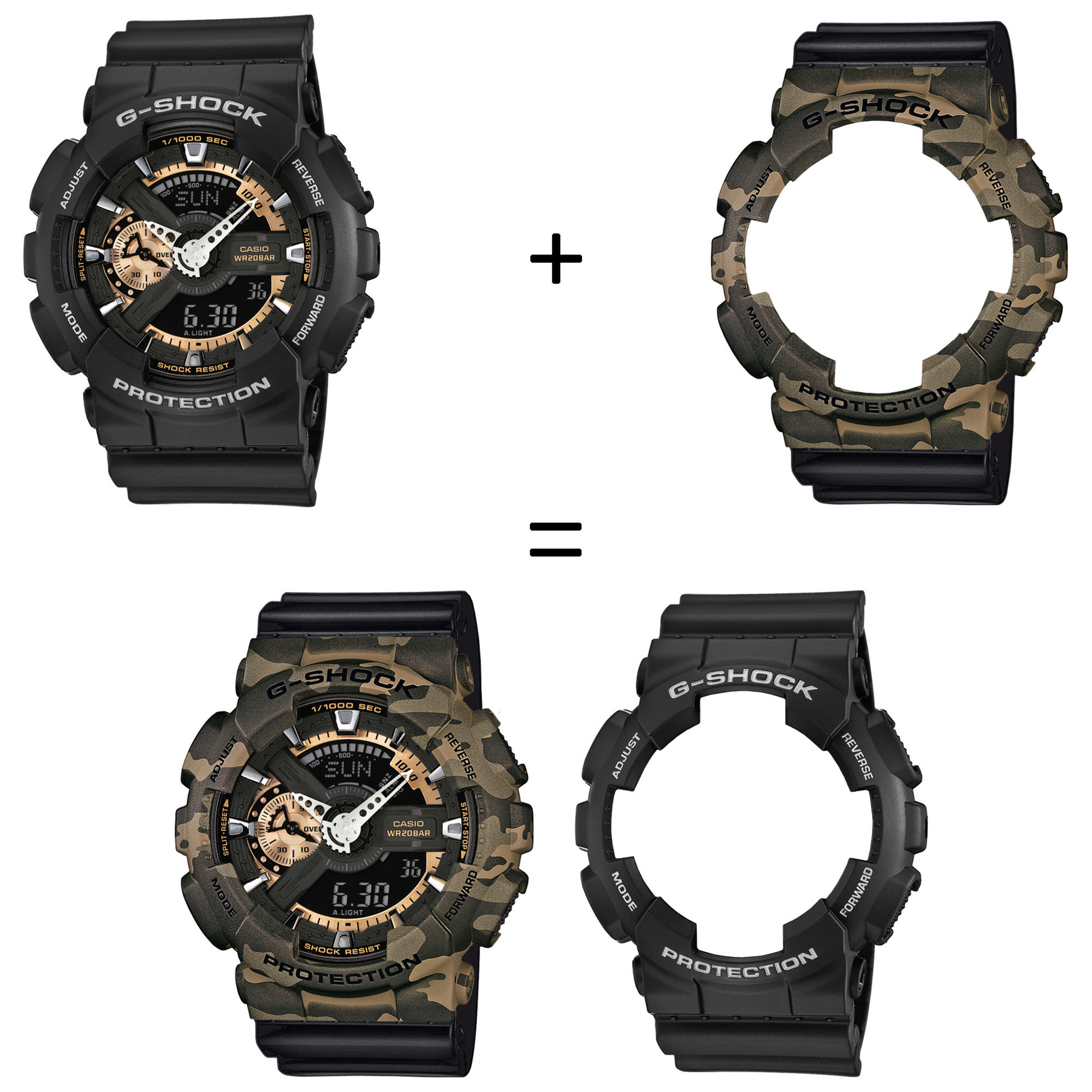 Casio SET GA-110RG-1AER + BEZEL 10507070 + PASEK 10347688 zegarek - miniatura 2