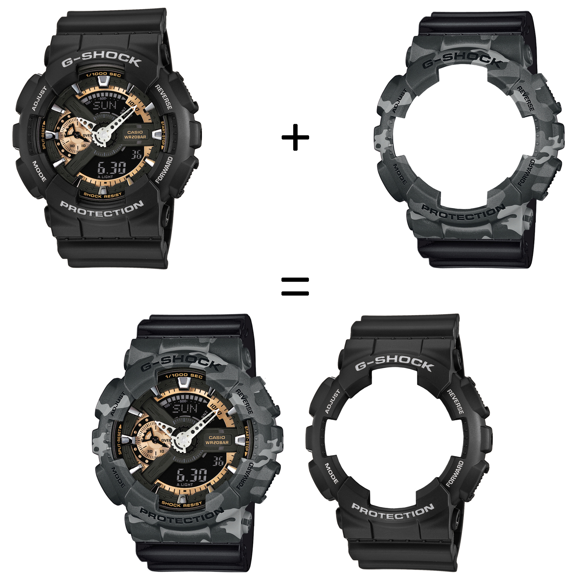 Casio SET GA-110RG-1AER + BEZEL 10507071 + PASEK 10347688 zegarek - miniatura 2