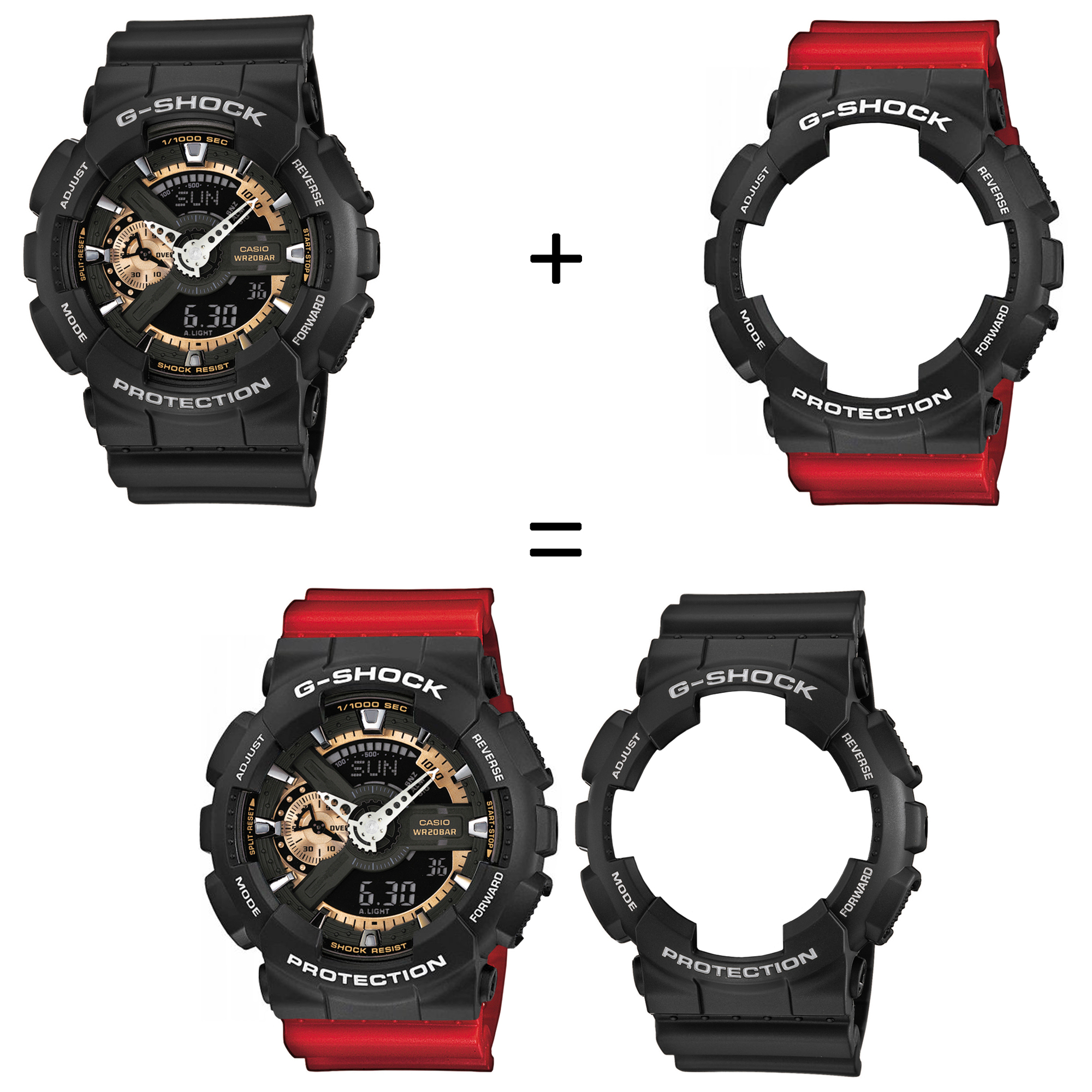 Casio SET GA-110RG-1AER + BEZEL 10508136 + PASEK 10395226 zegarek - miniatura 2
