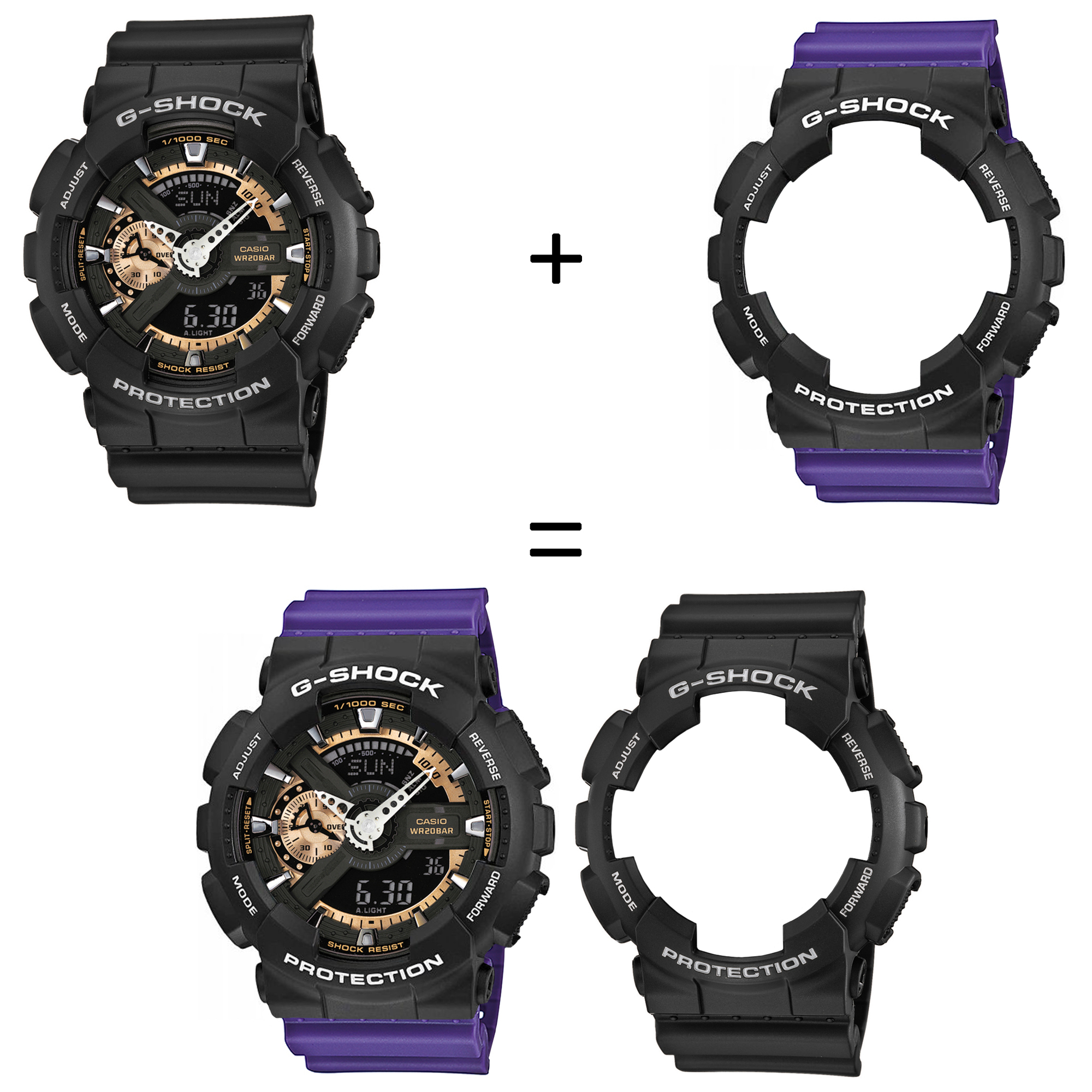 Casio SET GA-110RG-1AER + BEZEL 10508136 + PASEK 10498156 zegarek - miniatura 2