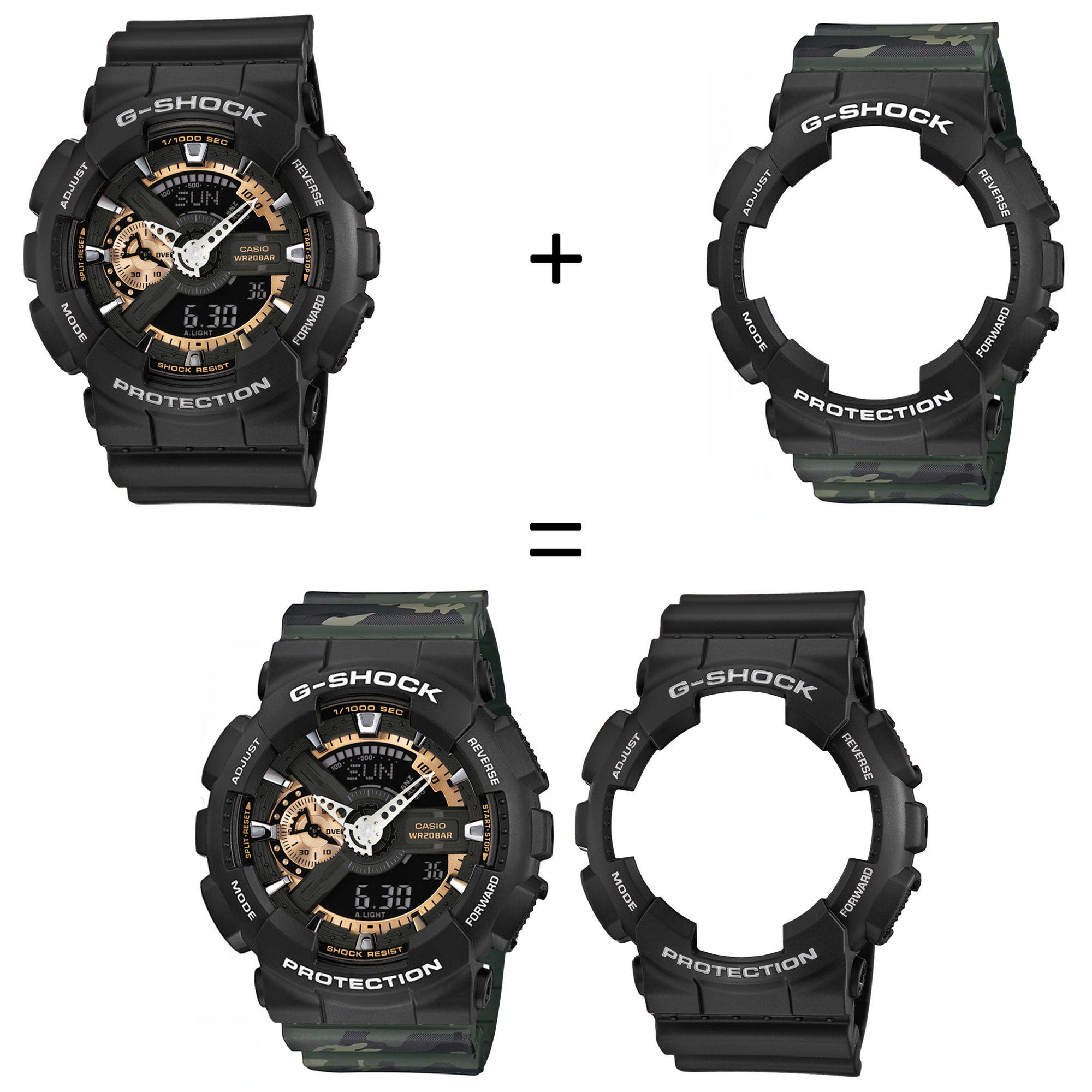 Casio SET GA-110RG-1AER + BEZEL 10508136 + PASEK 10561429 zegarek - miniatura 2