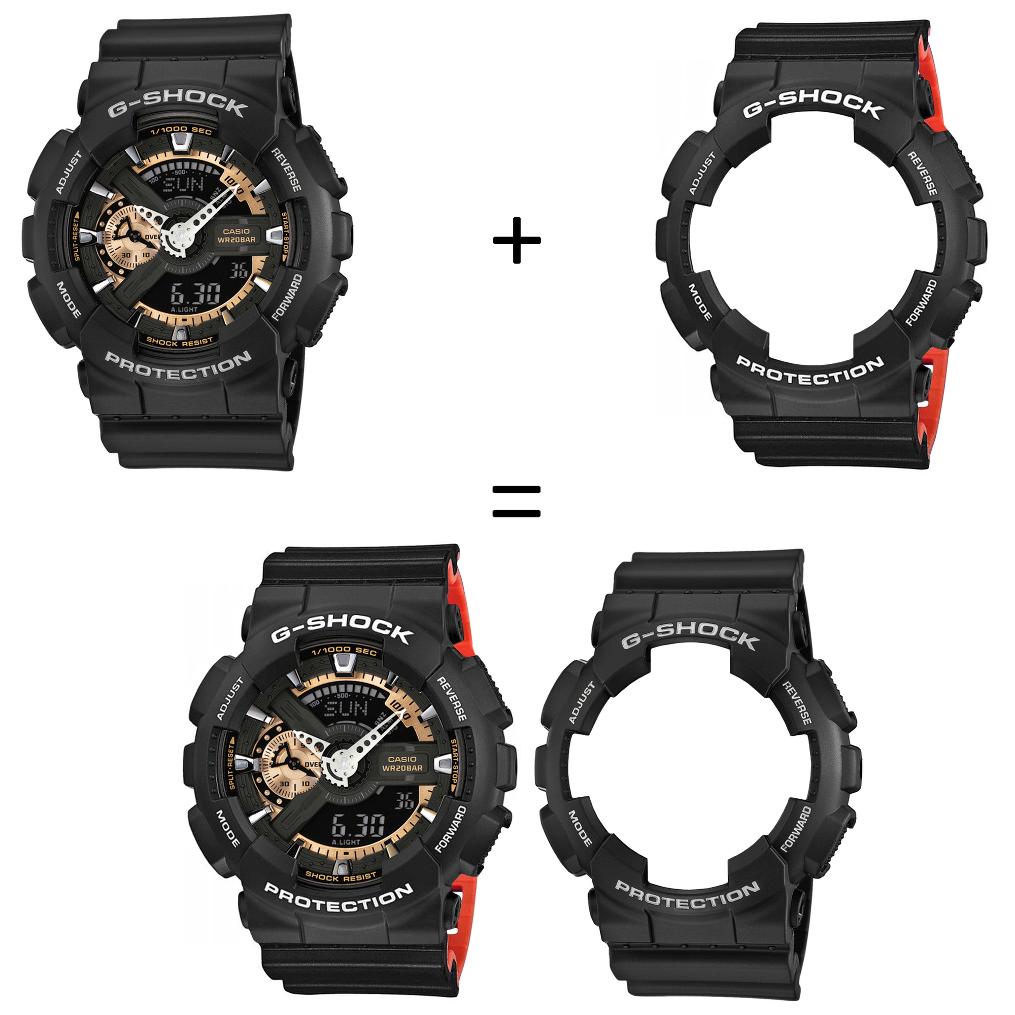 Casio SET GA-110RG-1AER + BEZEL 10508136 + PASEK 10577142 zegarek - miniatura 2