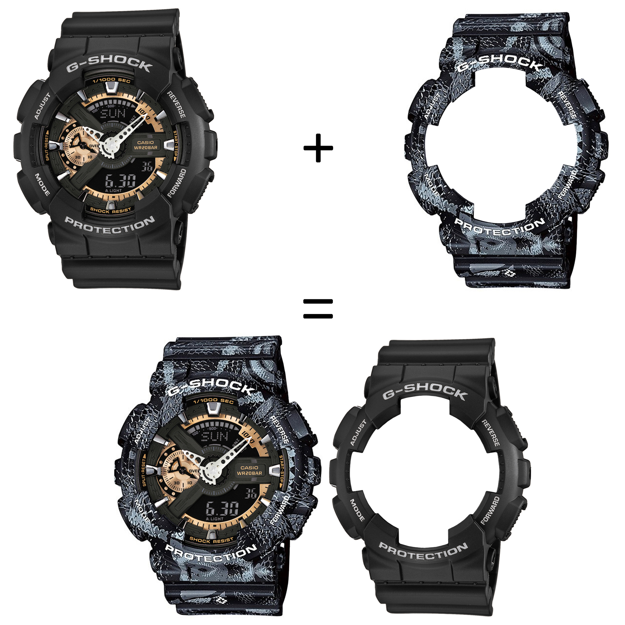 Casio SET GA-110RG-1AER + BEZEL 10520052 + PASEK 10520049 zegarek - miniatura 2