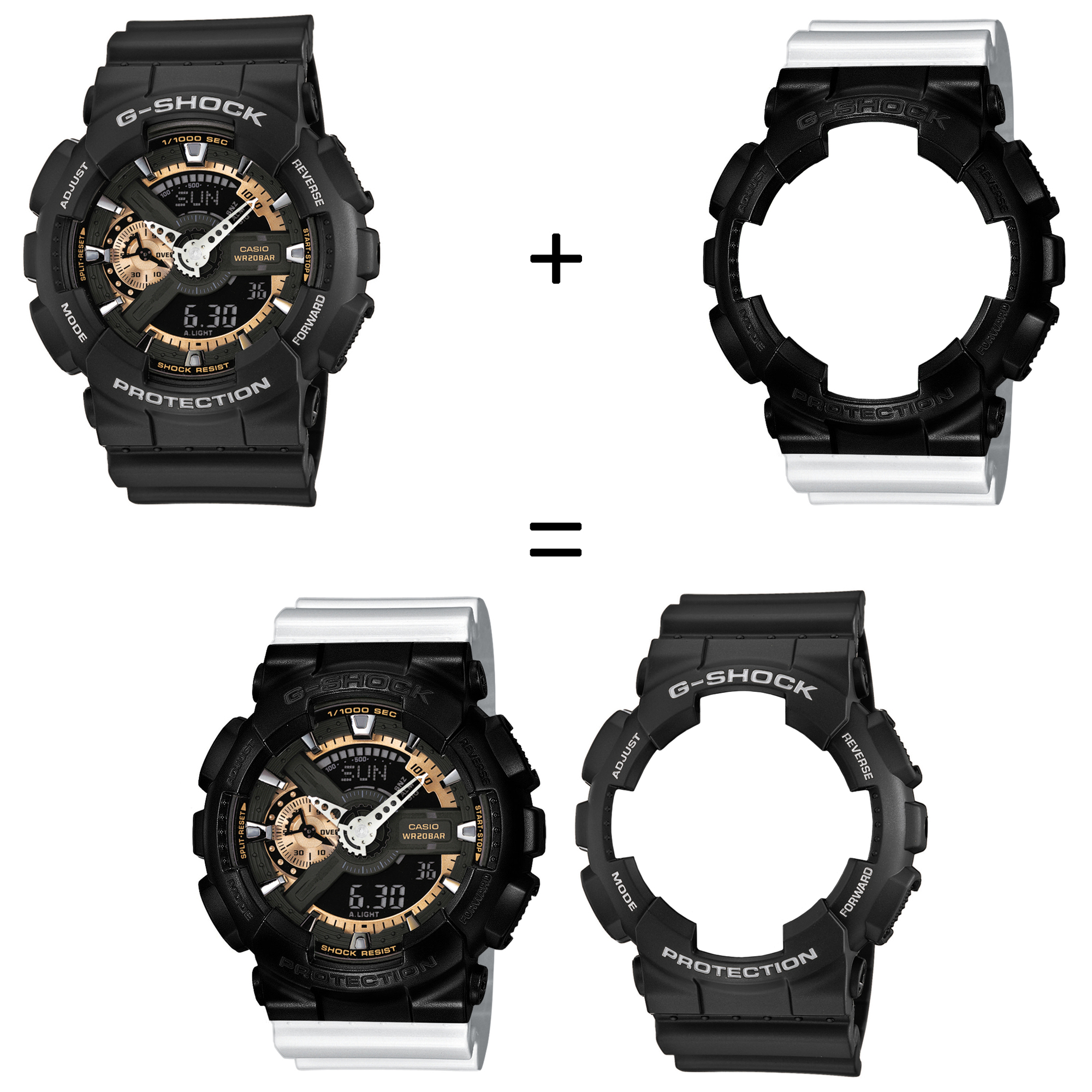 Casio SET GA-110RG-1AER + BEZEL 10523429 + PASEK 10347710 zegarek - miniatura 2
