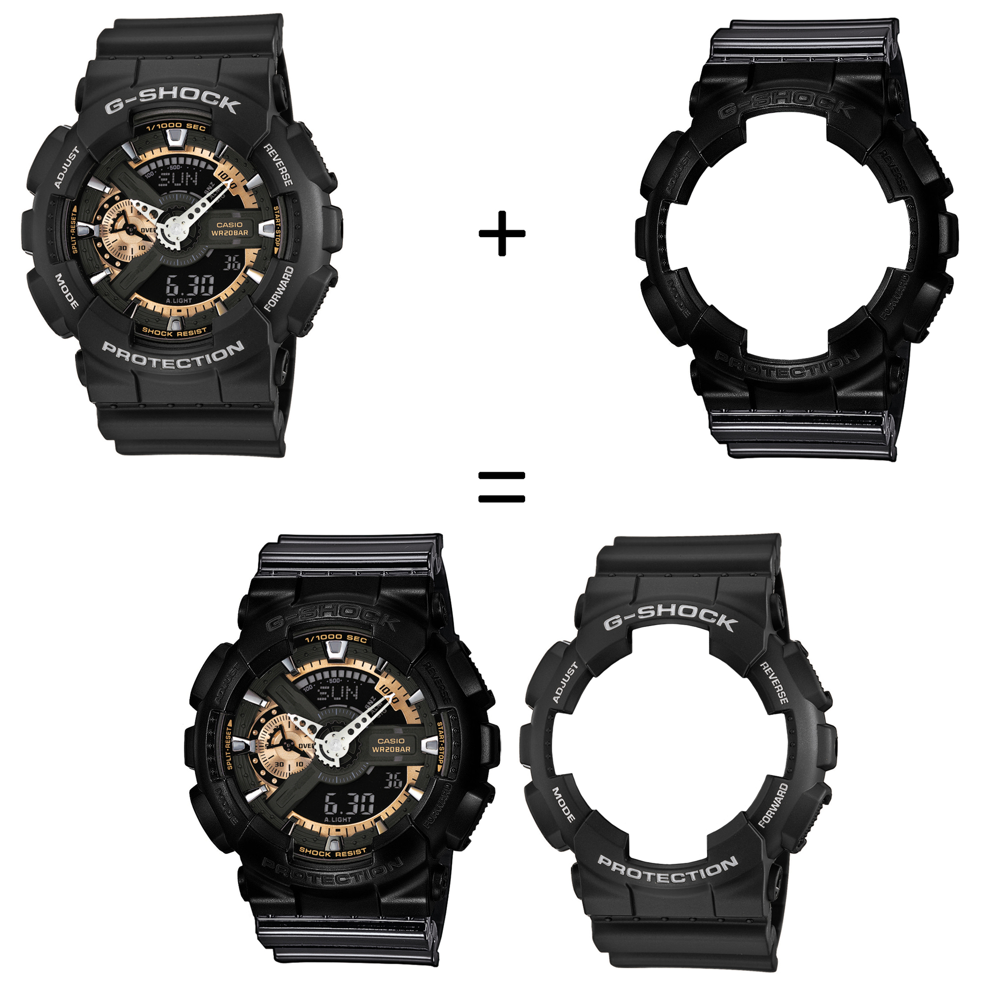 Casio SET GA-110RG-1AER + BEZEL 10523429 + PASEK 10378391 zegarek - miniatura 2