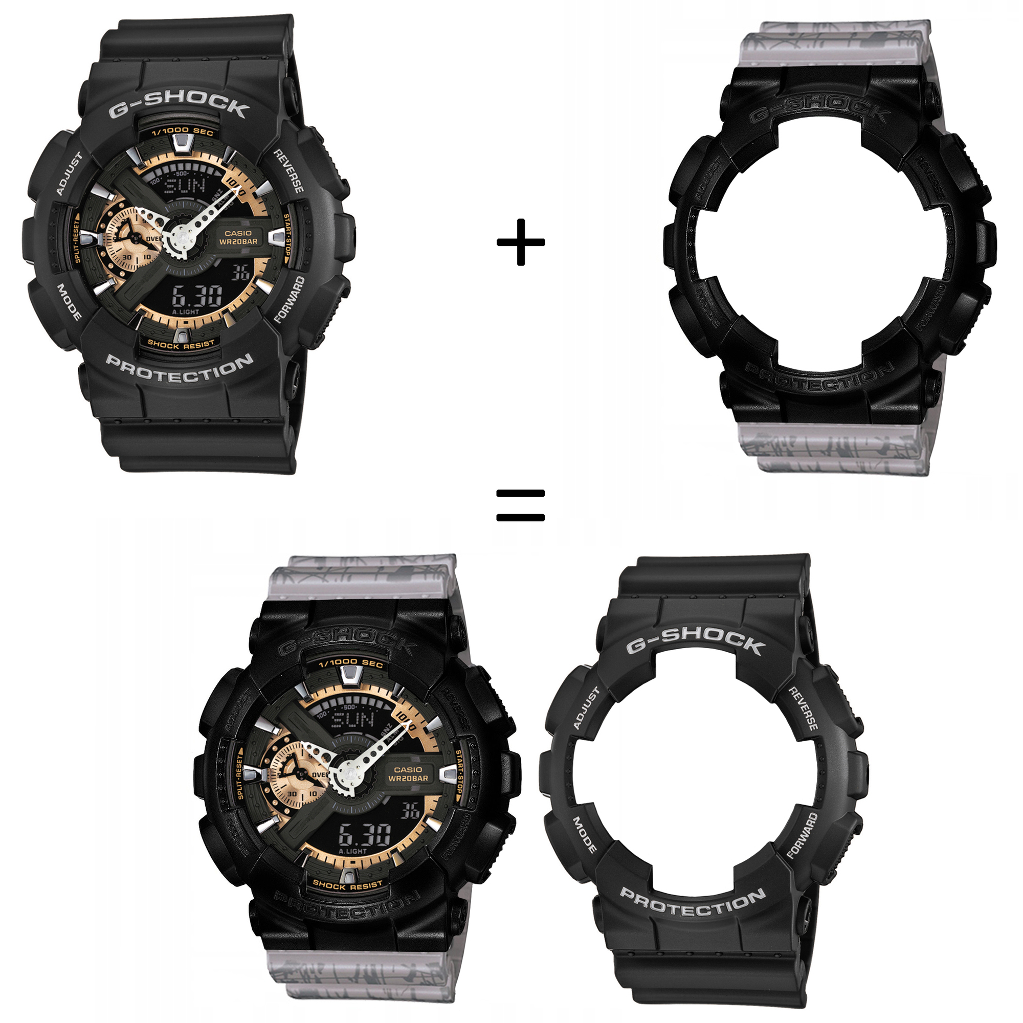 Casio SET GA-110RG-1AER + BEZEL 10523429 + PASEK 10498174 zegarek - miniatura 2