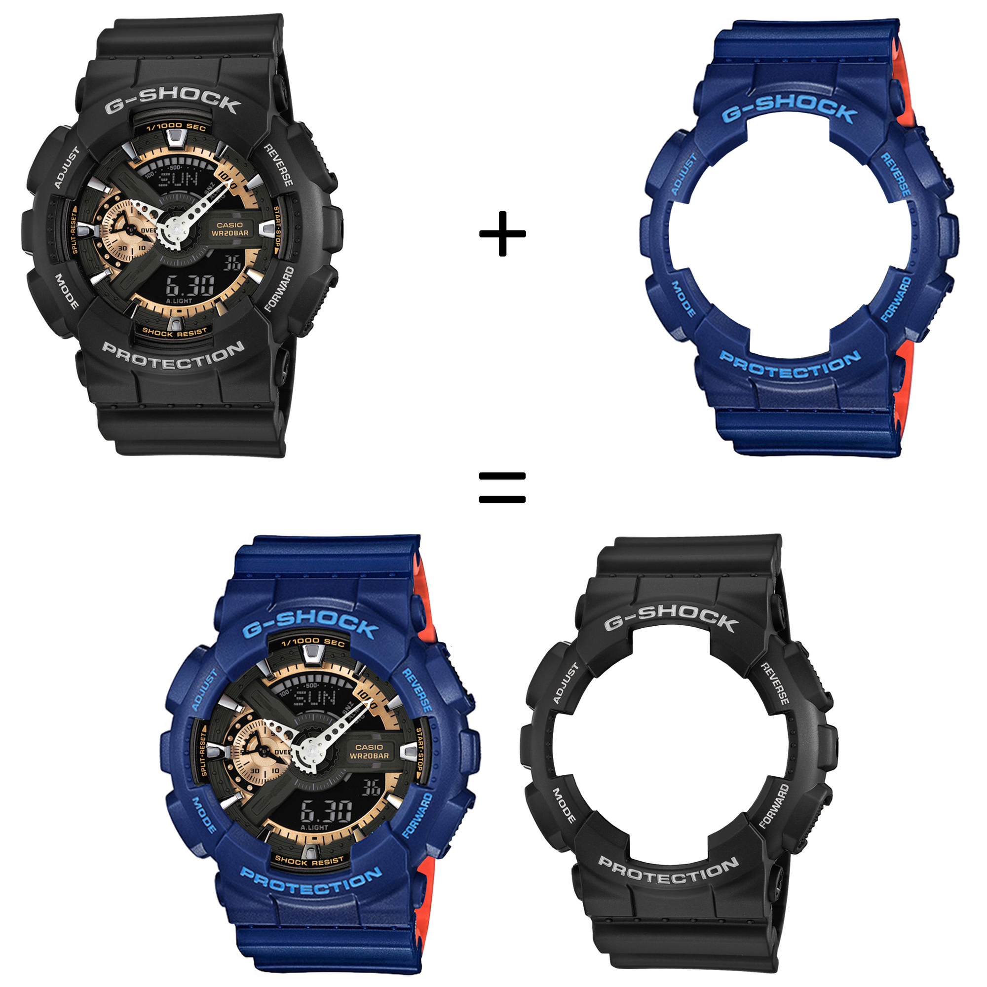 Casio SET GA-110RG-1AER + BEZEL 10527398 + PASEK 10527467 zegarek - miniatura 2