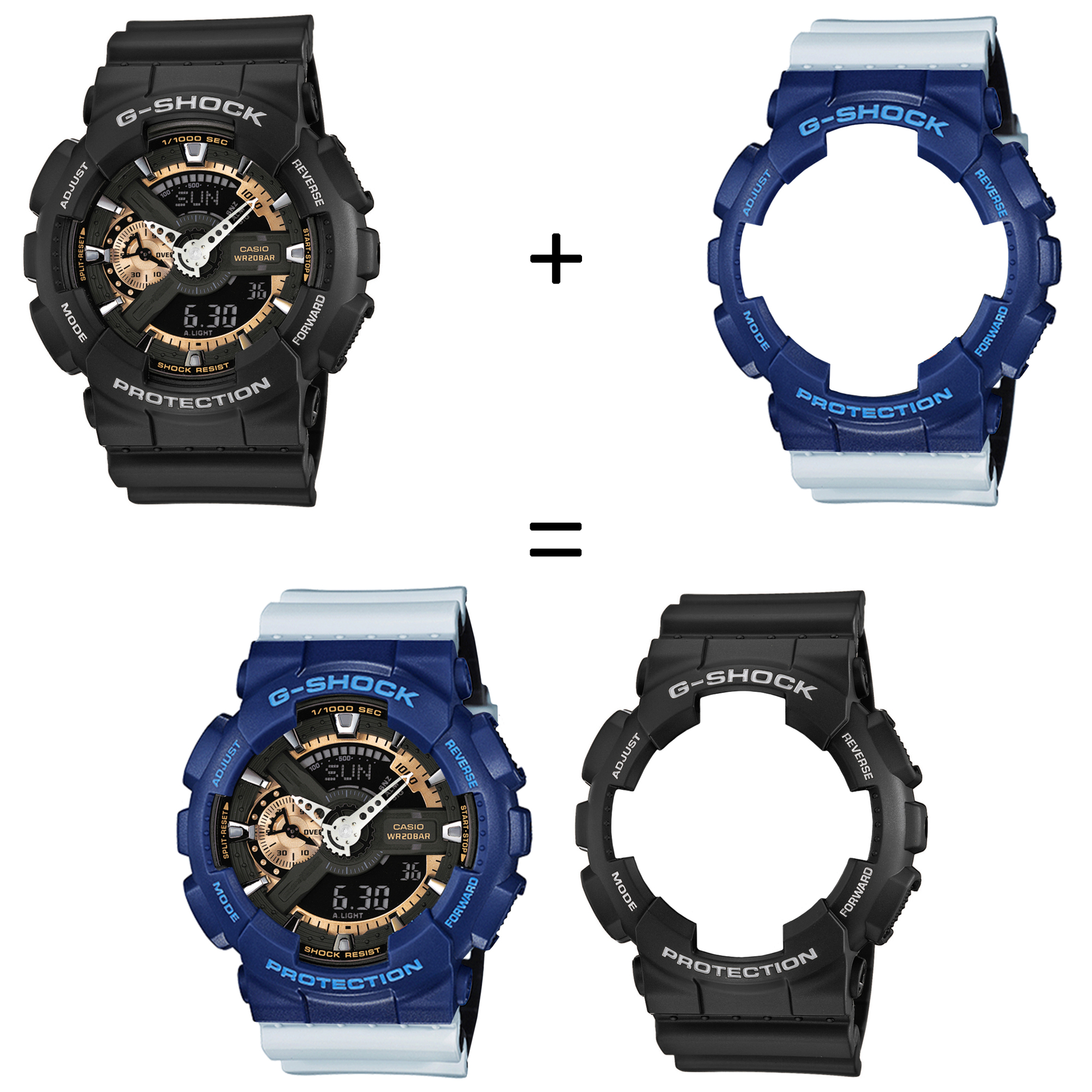 Casio SET GA-110RG-1AER + BEZEL 10527398 + PASEK 10527469 zegarek - miniatura 2