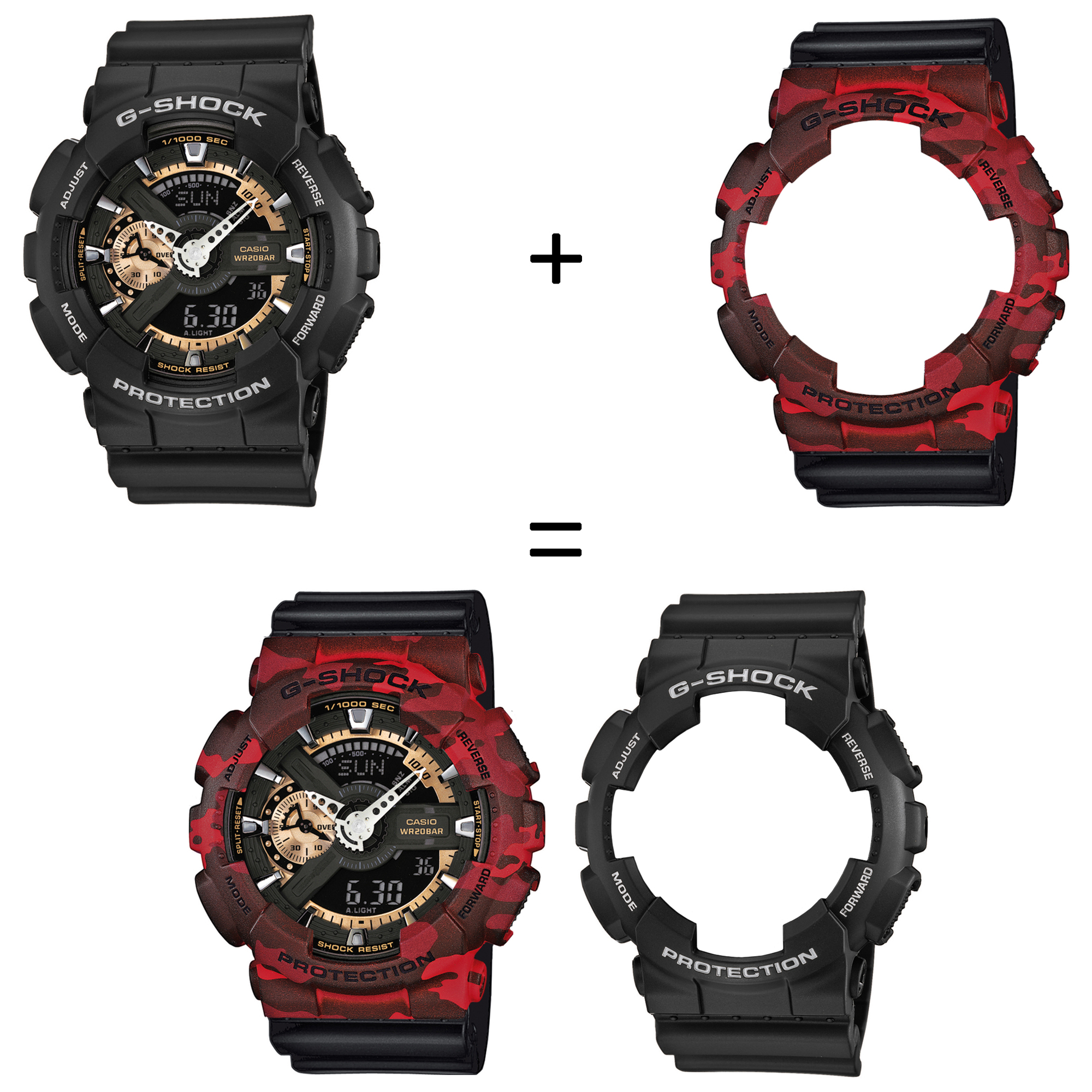 Casio SET GA-110RG-1AER + BEZEL 10530688 + PASEK 10347688 zegarek - miniatura 2