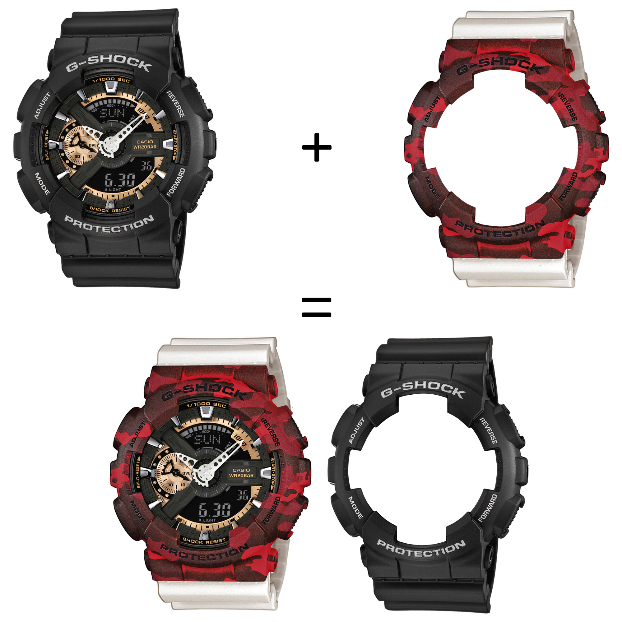 Casio SET GA-110RG-1AER + BEZEL 10530688 + PASEK 10395227 zegarek - miniatura 2