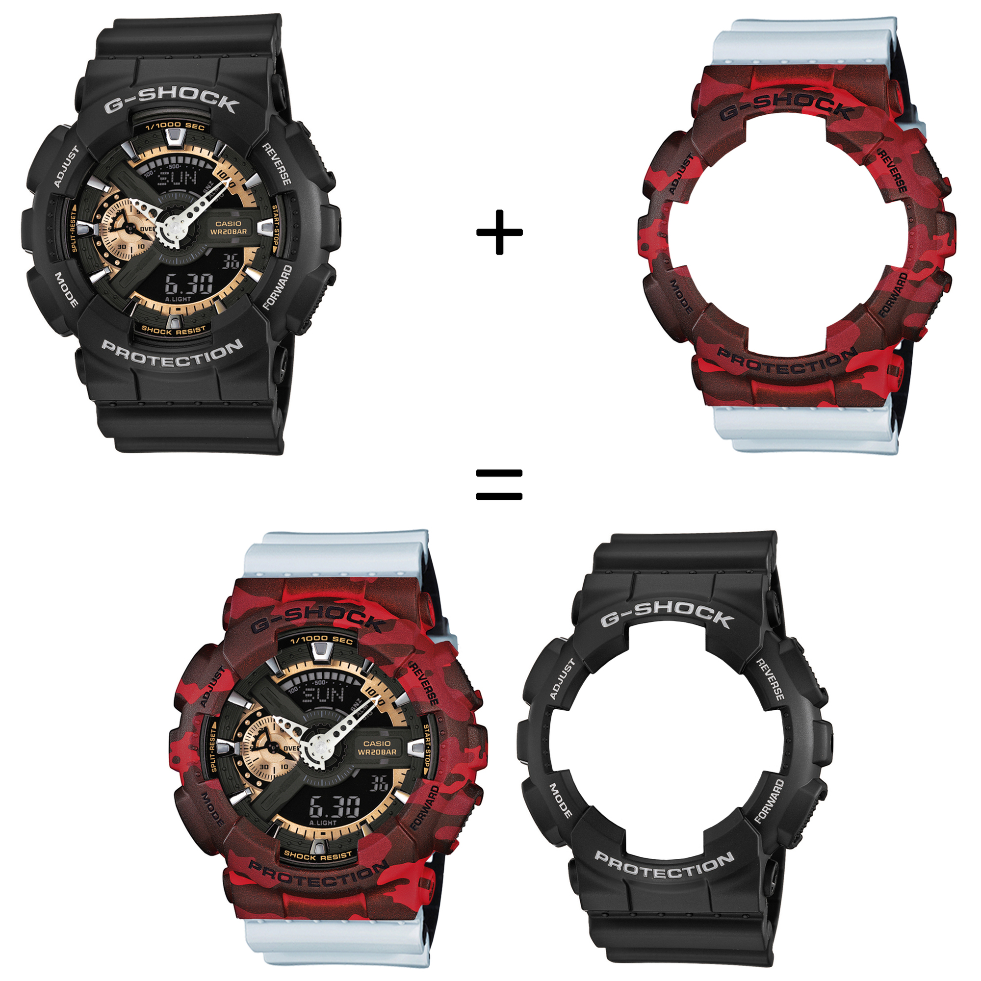 Casio SET GA-110RG-1AER + BEZEL 10530688 + PASEK 10527469 zegarek - miniatura 2