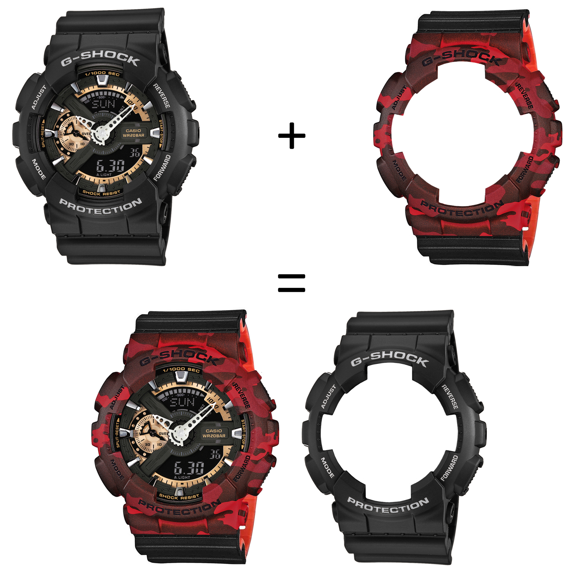 Casio SET GA-110RG-1AER + BEZEL 10530688 + PASEK 10577142 zegarek - miniatura 2