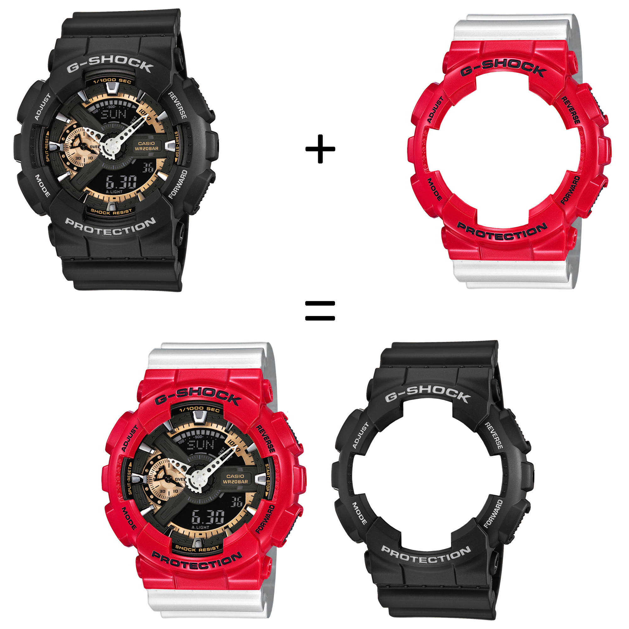 Casio SET GA-110RG-1AER + BEZEL 10557822 + PASEK 10347710 zegarek - miniatura 2