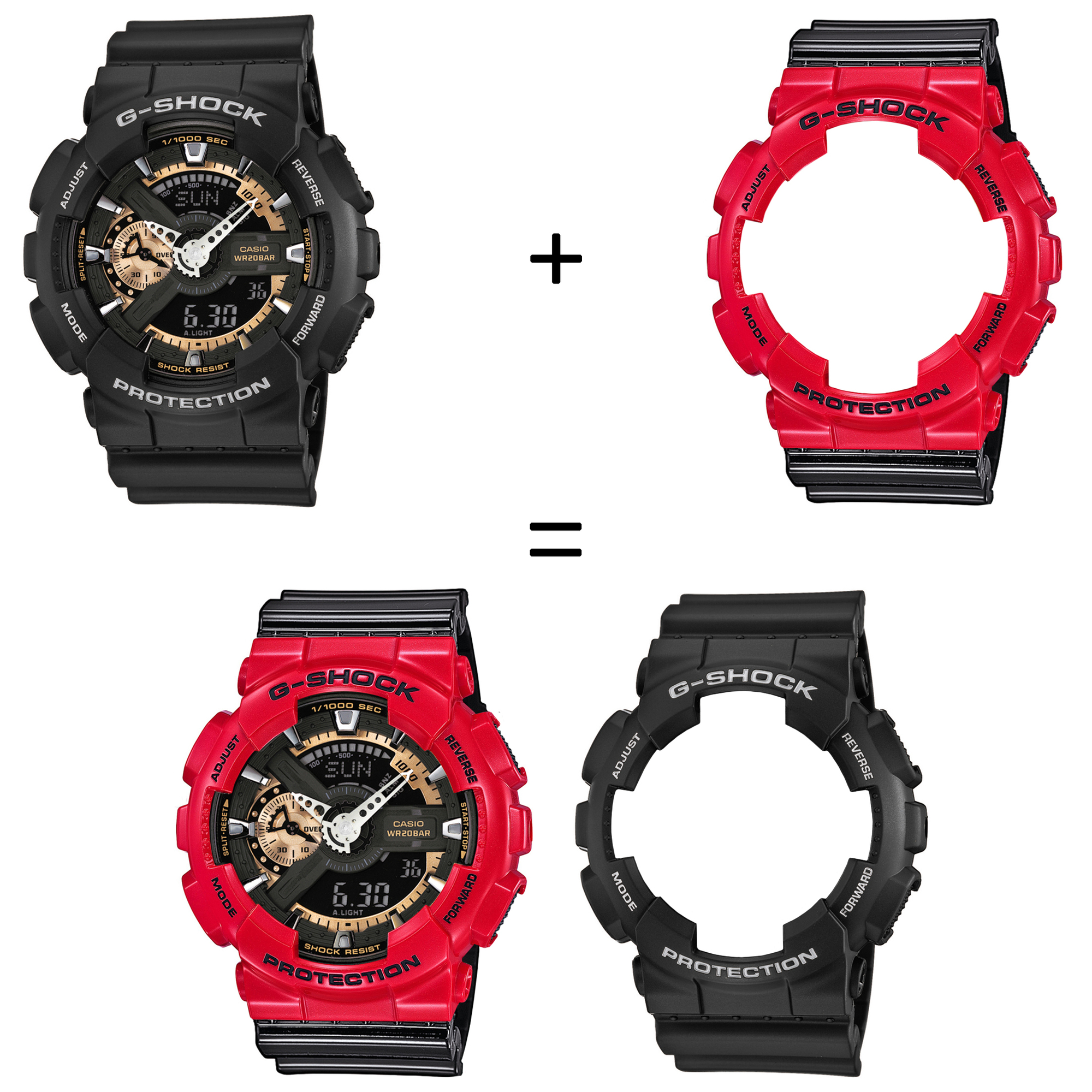 Casio SET GA-110RG-1AER + BEZEL 10557822 + PASEK 10378391 zegarek - miniatura 2