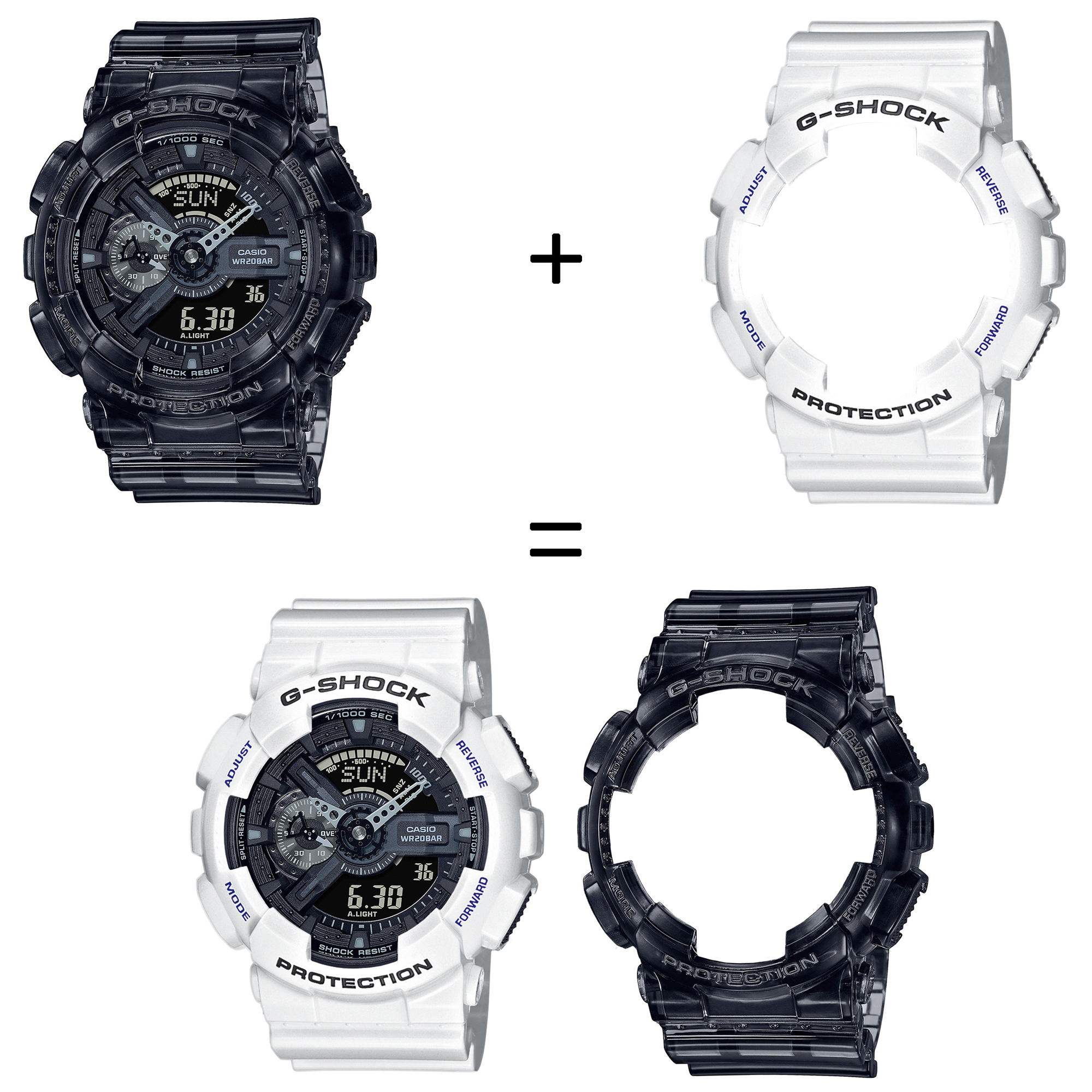 Casio SET GA-110SKE-8AER + BEZEL 10347600 + PASEK 10347710 zegarek - miniatura 2