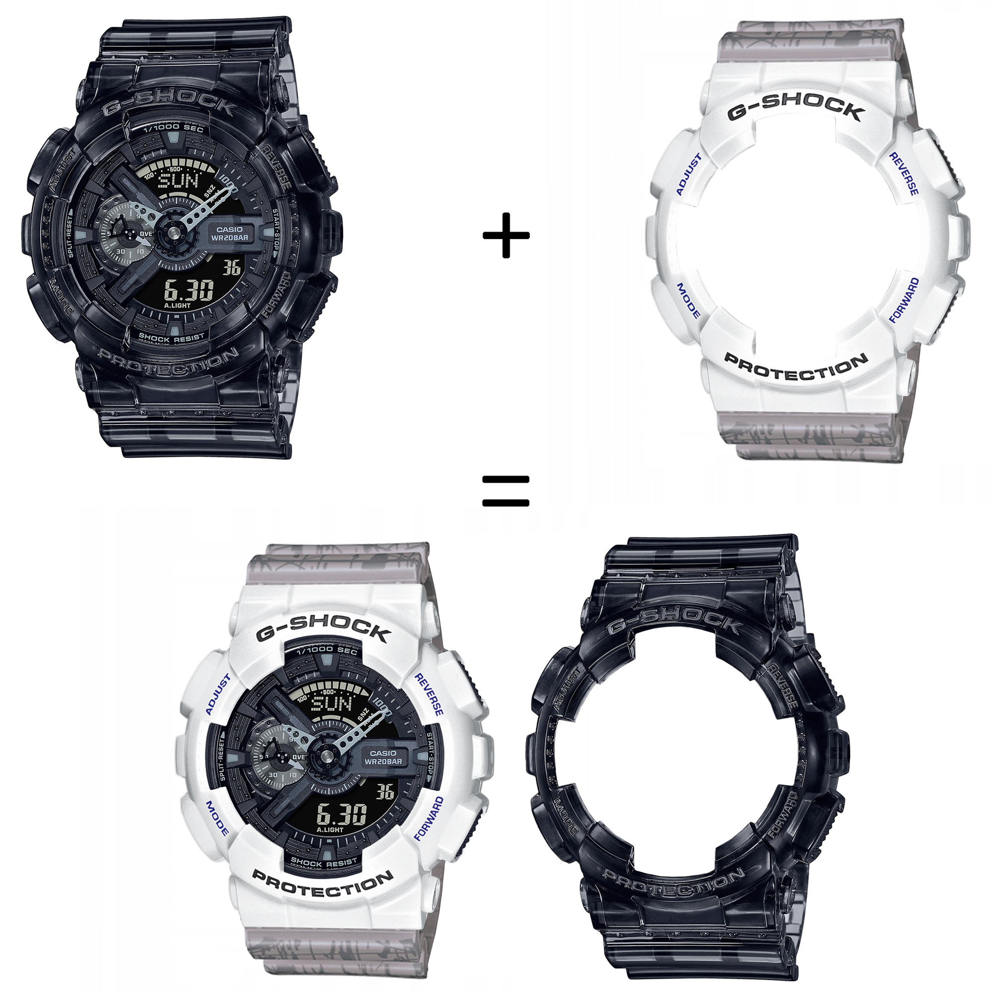 Casio SET GA-110SKE-8AER + BEZEL 10347600 + PASEK 10498174 zegarek - miniatura 2