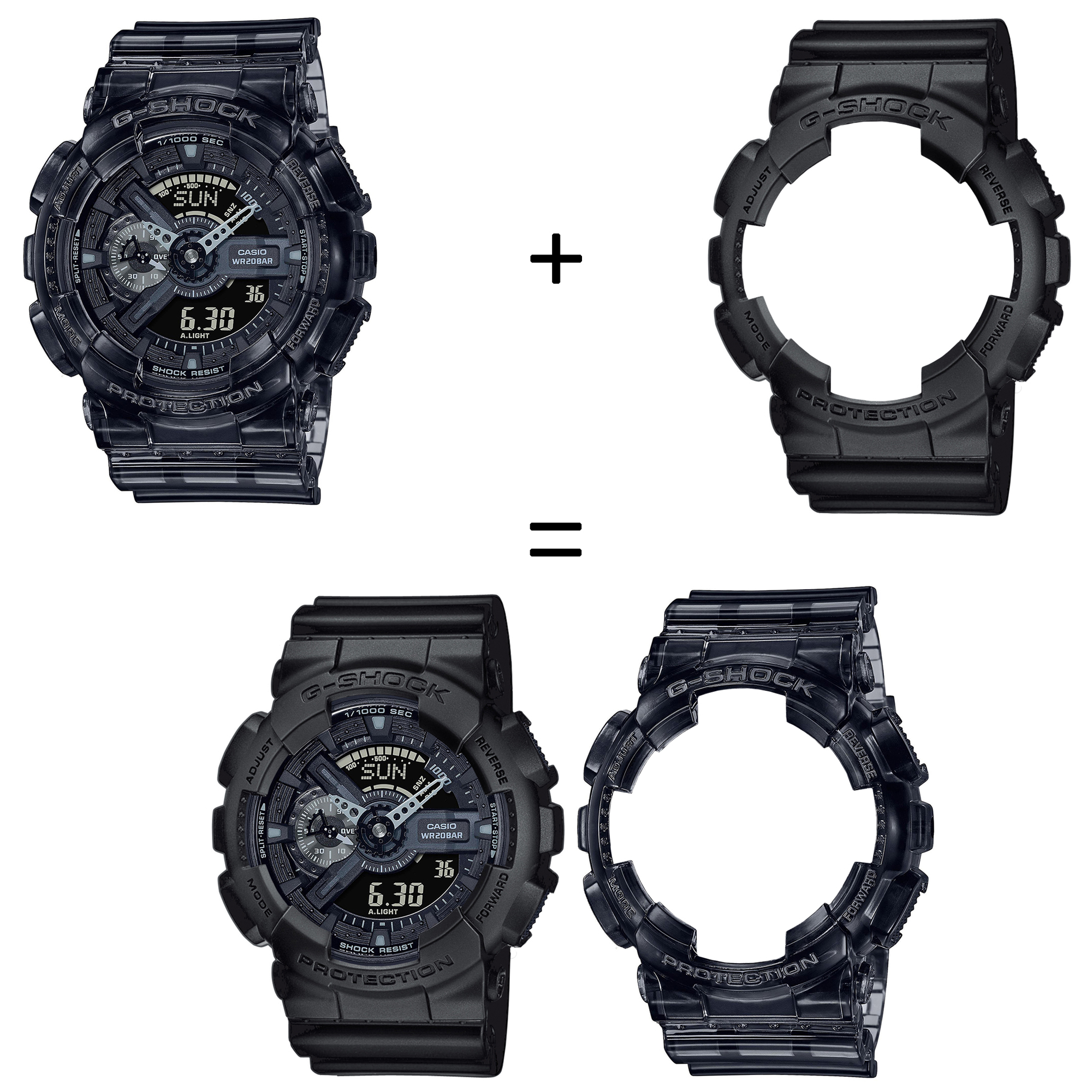 Casio SET GA-110SKE-8AER + BEZEL 10358741 + PASEK 10347688 zegarek - miniatura 2