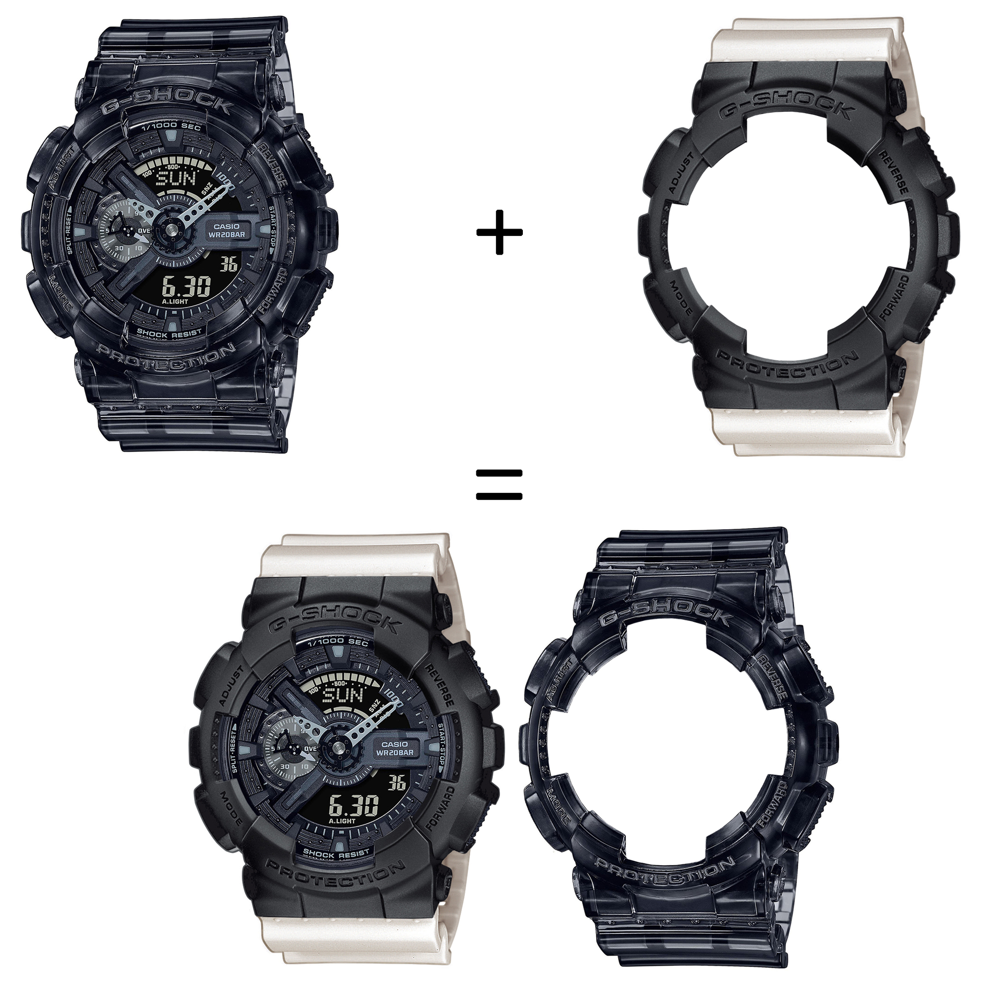 Casio SET GA-110SKE-8AER + BEZEL 10358741 + PASEK 10395227 zegarek - miniatura 2