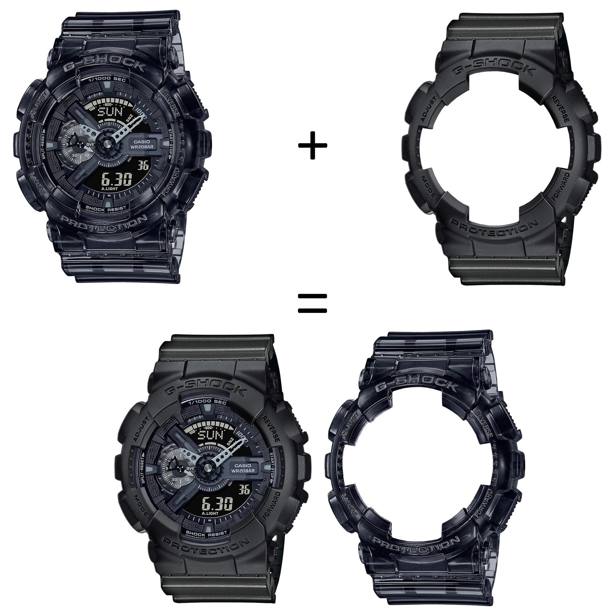 Casio SET GA-110SKE-8AER + BEZEL 10358741 + PASEK 10467764 zegarek - miniatura 2