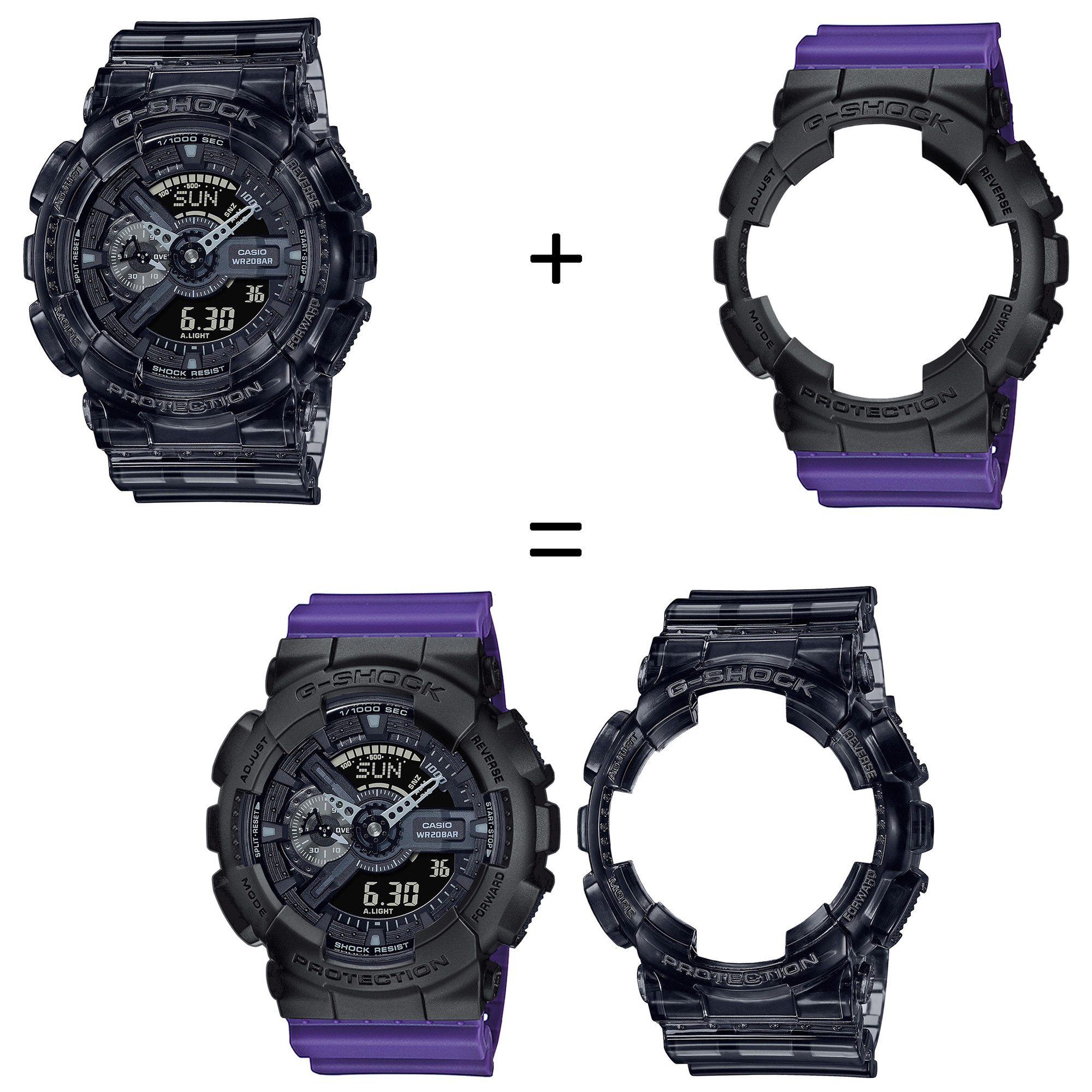 Casio SET GA-110SKE-8AER + BEZEL 10358741 + PASEK 10498156 zegarek - miniatura 2
