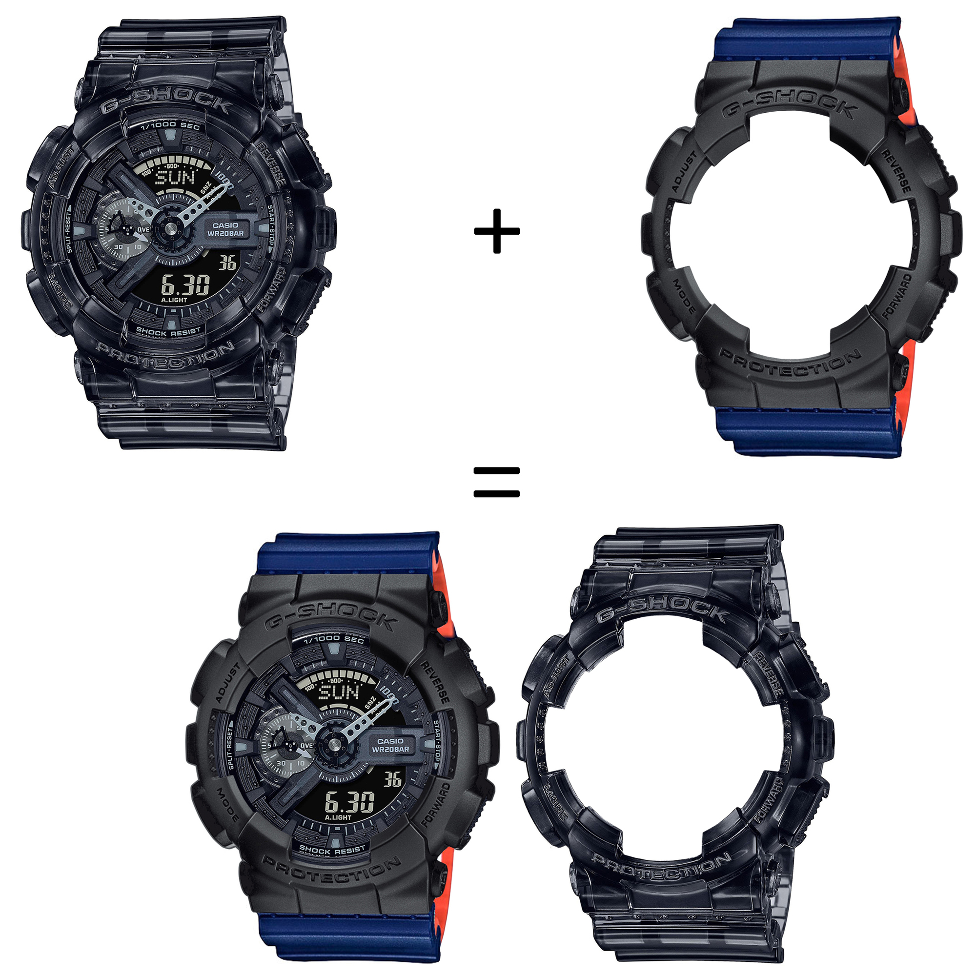 Casio SET GA-110SKE-8AER + BEZEL 10358741 + PASEK 10527467 zegarek - miniatura 2