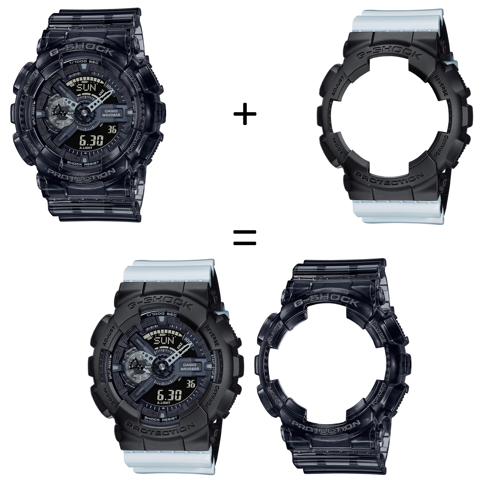 Casio SET GA-110SKE-8AER + BEZEL 10358741 + PASEK 10527469 zegarek - miniatura 2